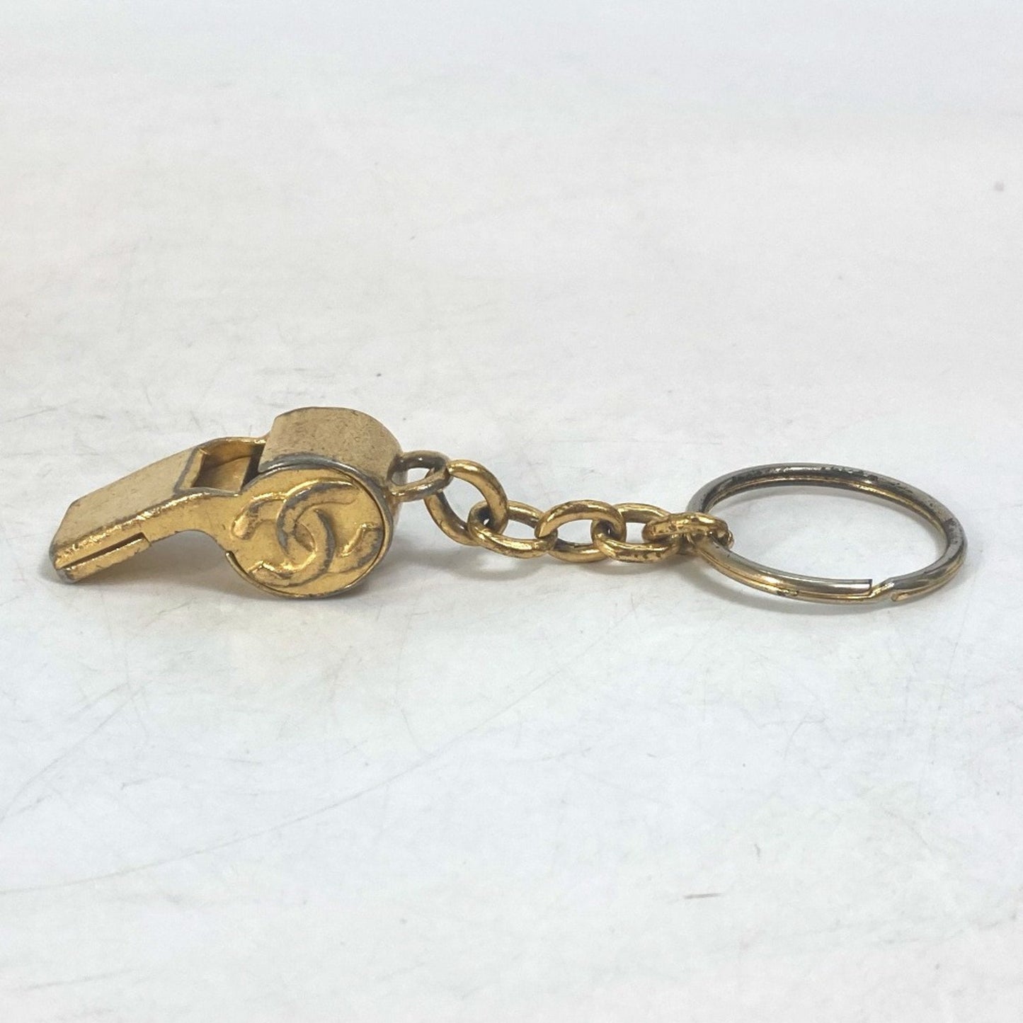 Chanel 96A vintage CC Mark Bag Charm Key Holder Gold