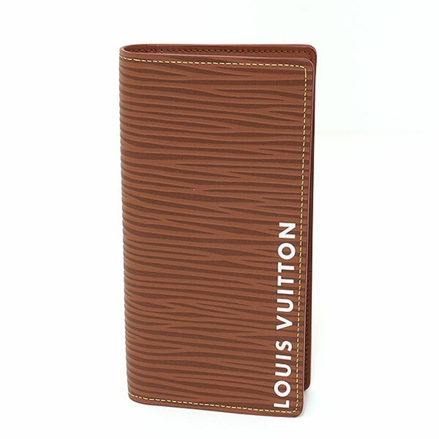 LOUIS VUITTON Portefeuille Brazza NM M82631 Calf Leather Brown Epi XL Bifold Long Wallet