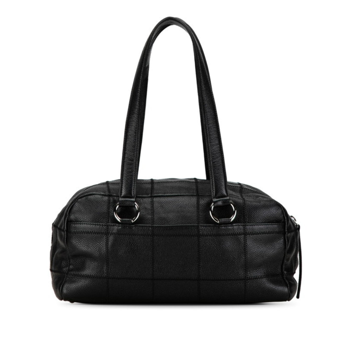 Chanel Chocolate Bar Handbag Boston Bag Black Caviar Skin Women's CHANEL