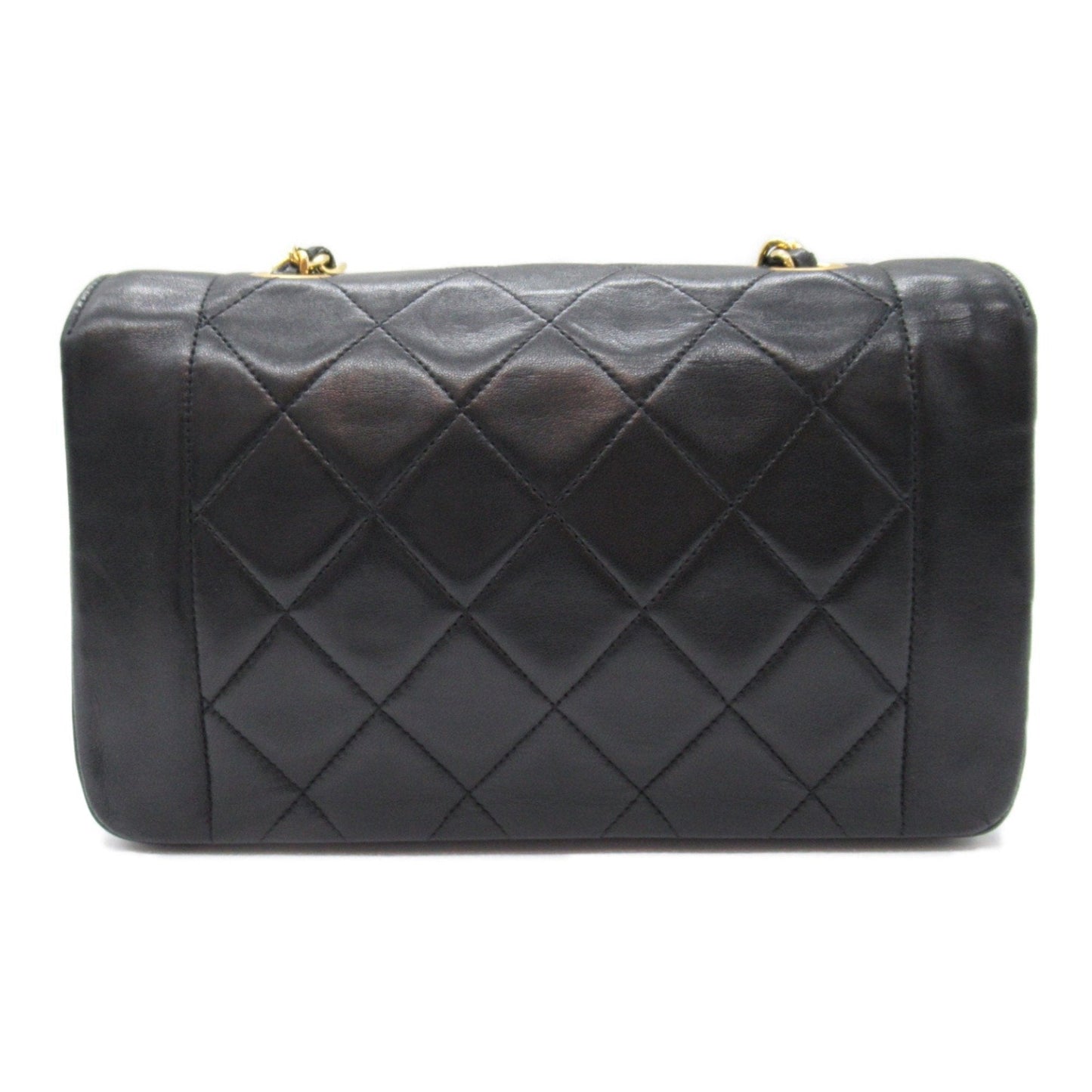 CHANEL Matelasse Diana ChainShoulder Bag Black Lambskin (sheep leather)