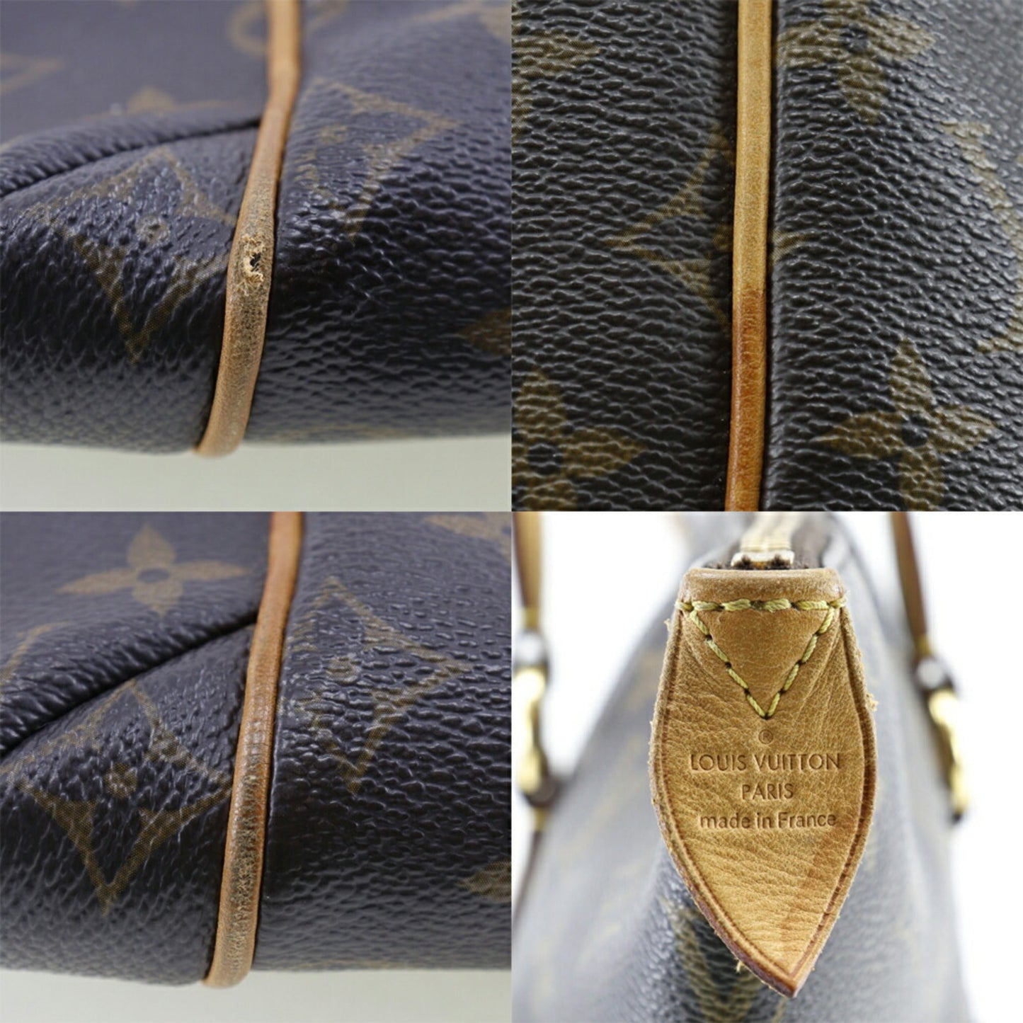 LOUIS VUITTON Totally MM Tote Bag M56689 Monogram Canvas Brown FL1192 Women's