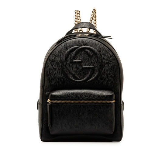 Gucci Soho Black Leather Backpack ()