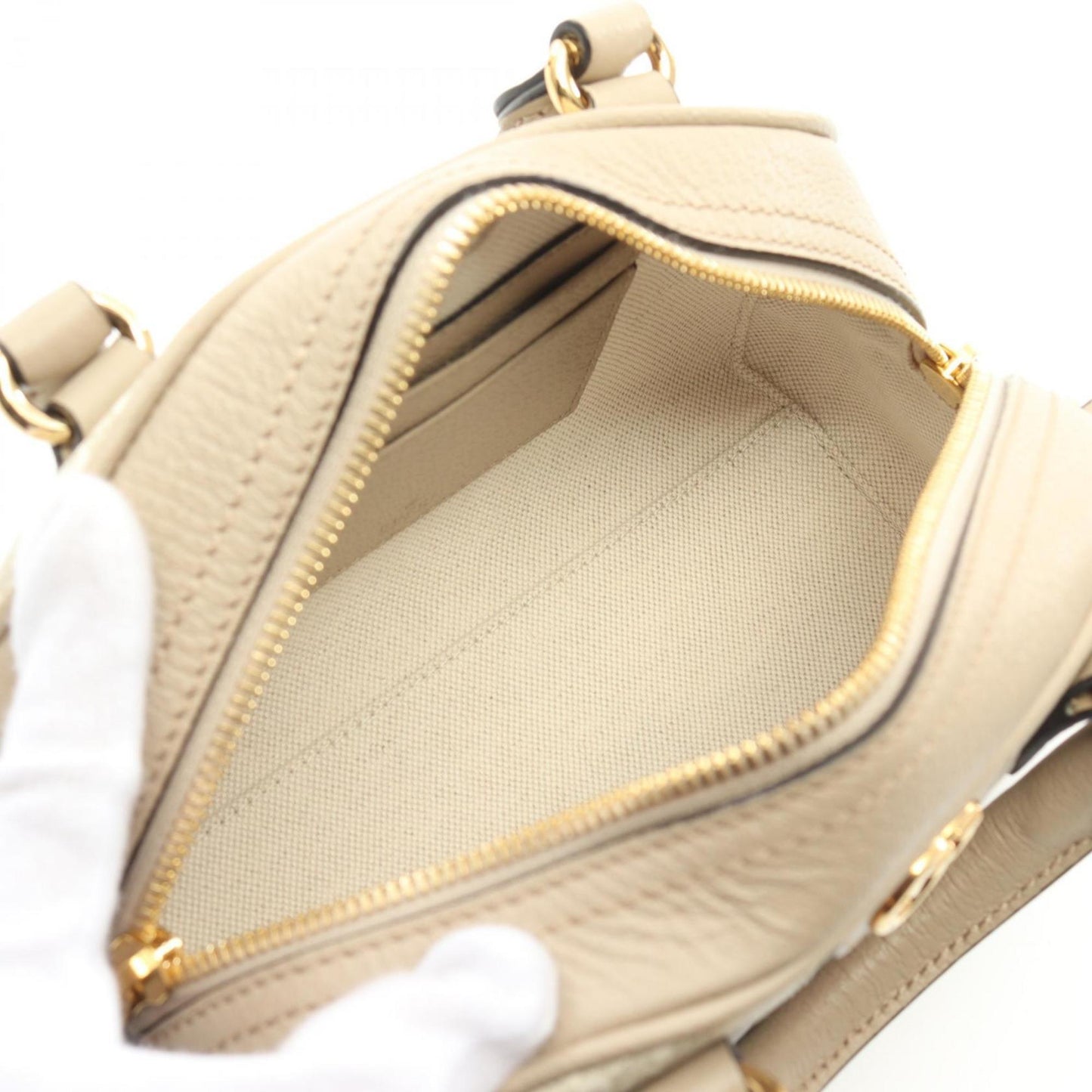 Gucci Beige Multi-Color Coated Canvas Handbag