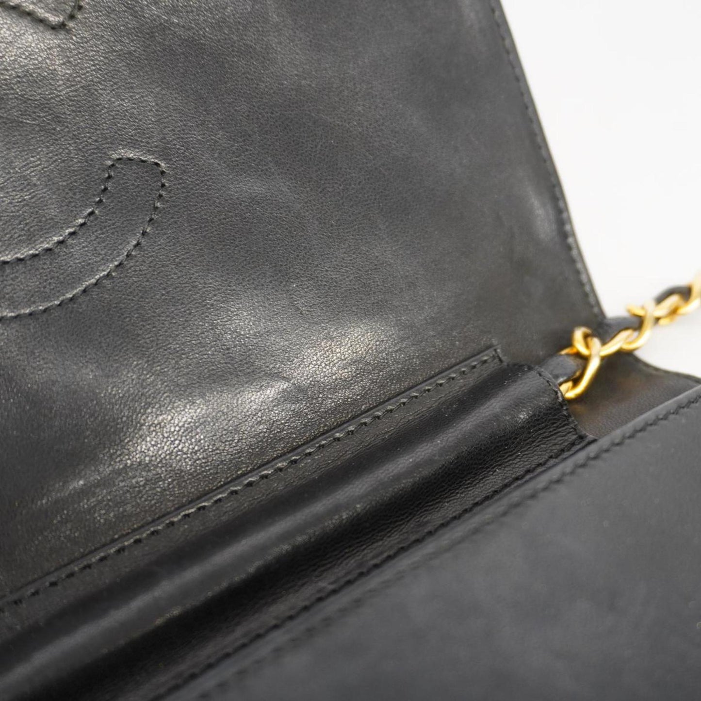 Chanel Shoulder Bag Matelasse Chain Lambskin Black Women's
