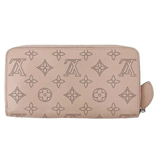 LOUIS VUITTON Wallet Monogram Mahina Women's Long Zippy Magnolia M61868 Pink Round