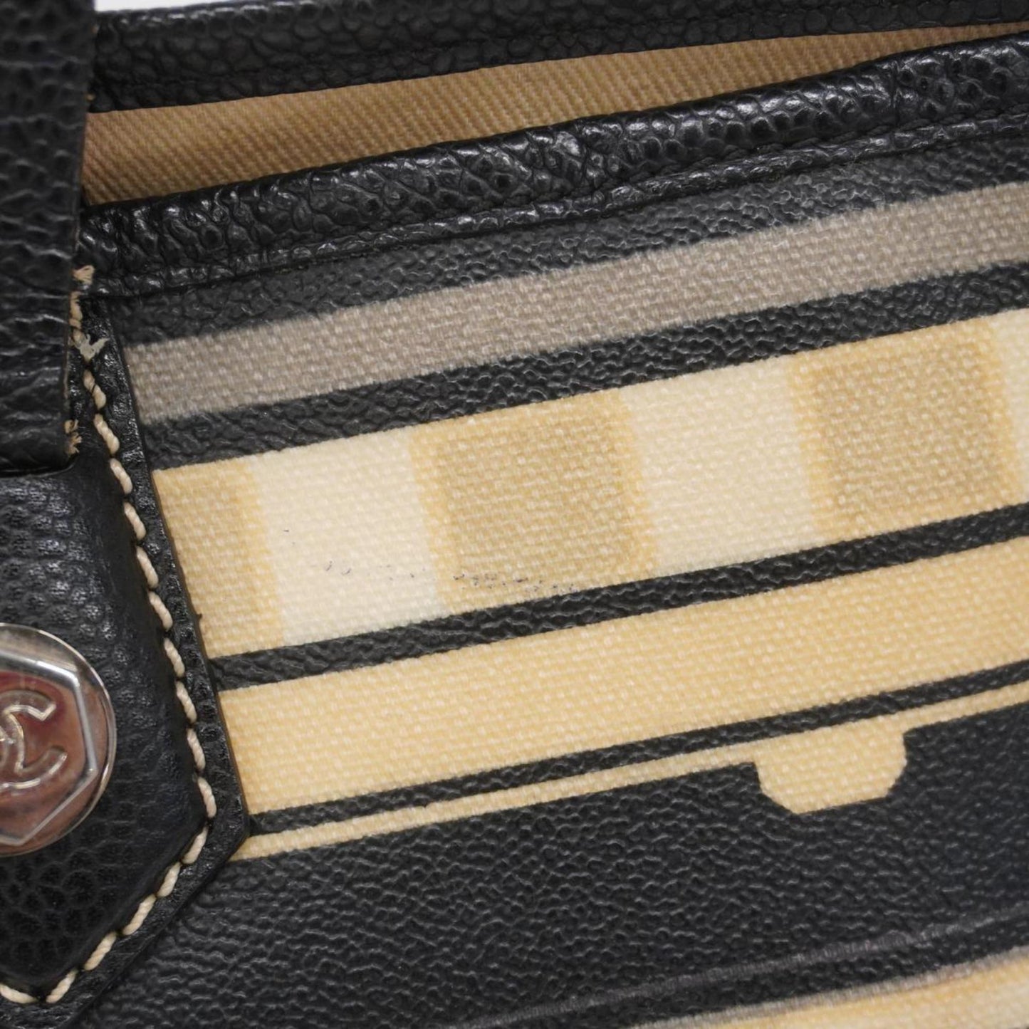 Chanel Tote Bag Central Station Caviar Skin Black Women's