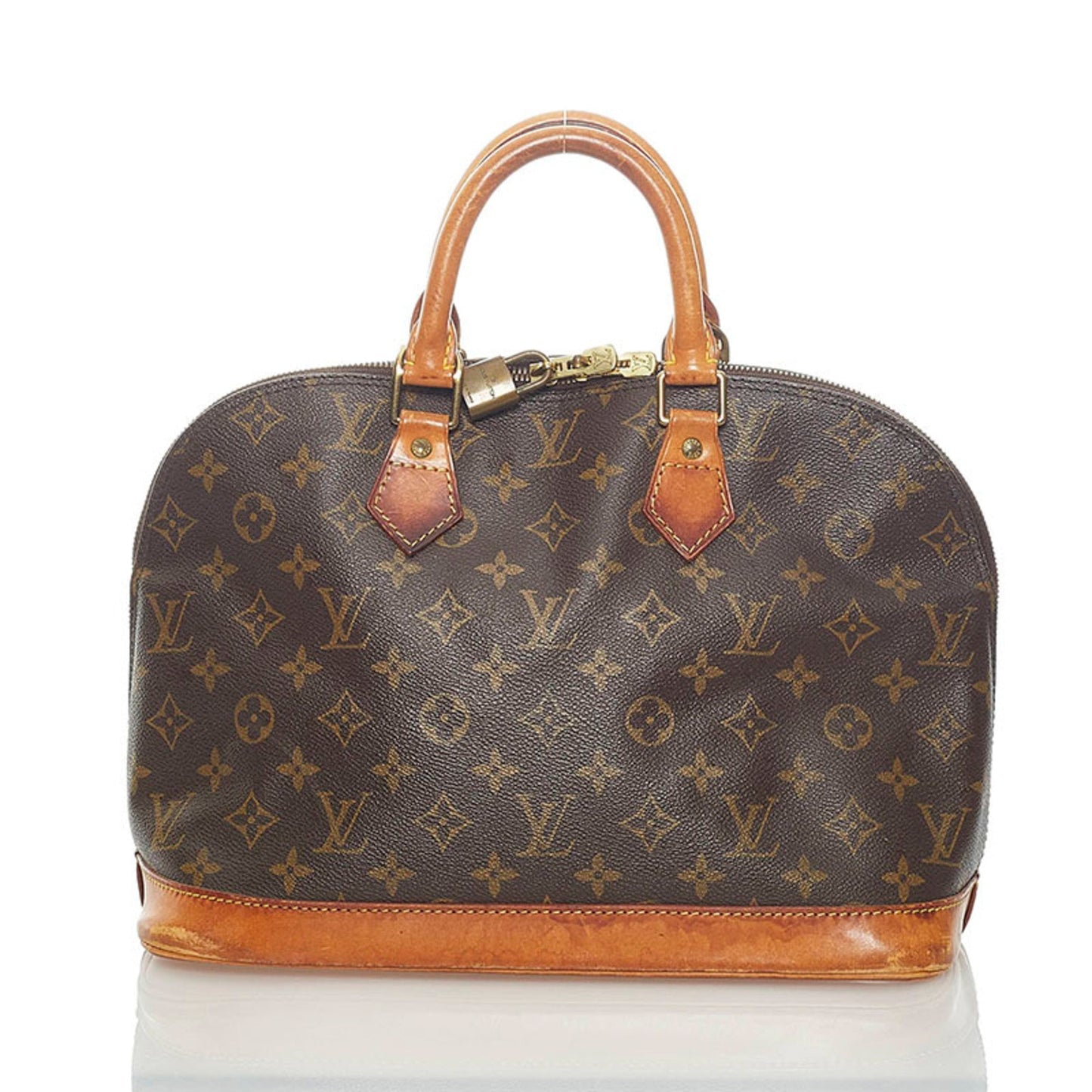 Louis Vuitton Monogram Old Alma PM Handbag M51130 Brown PVC Leather Ladies LOUIS VUITTON