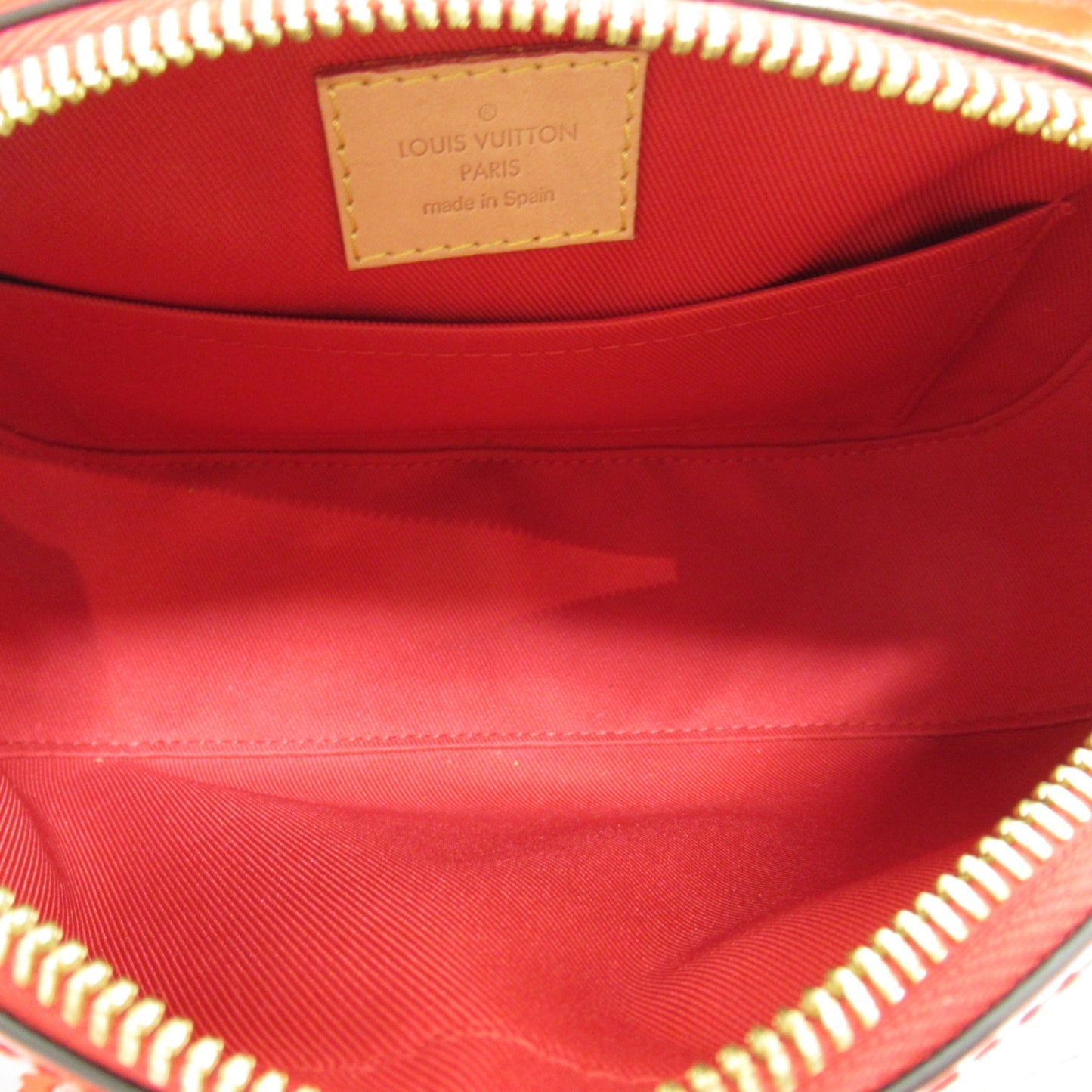 LOUIS VUITTON Santa Monica Shoulder Bag Red Cerise Vernis enamel M90368