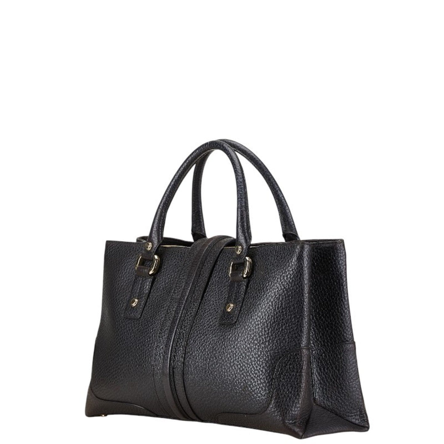 Gucci Dark Brown Leather Handbag Tote Bag