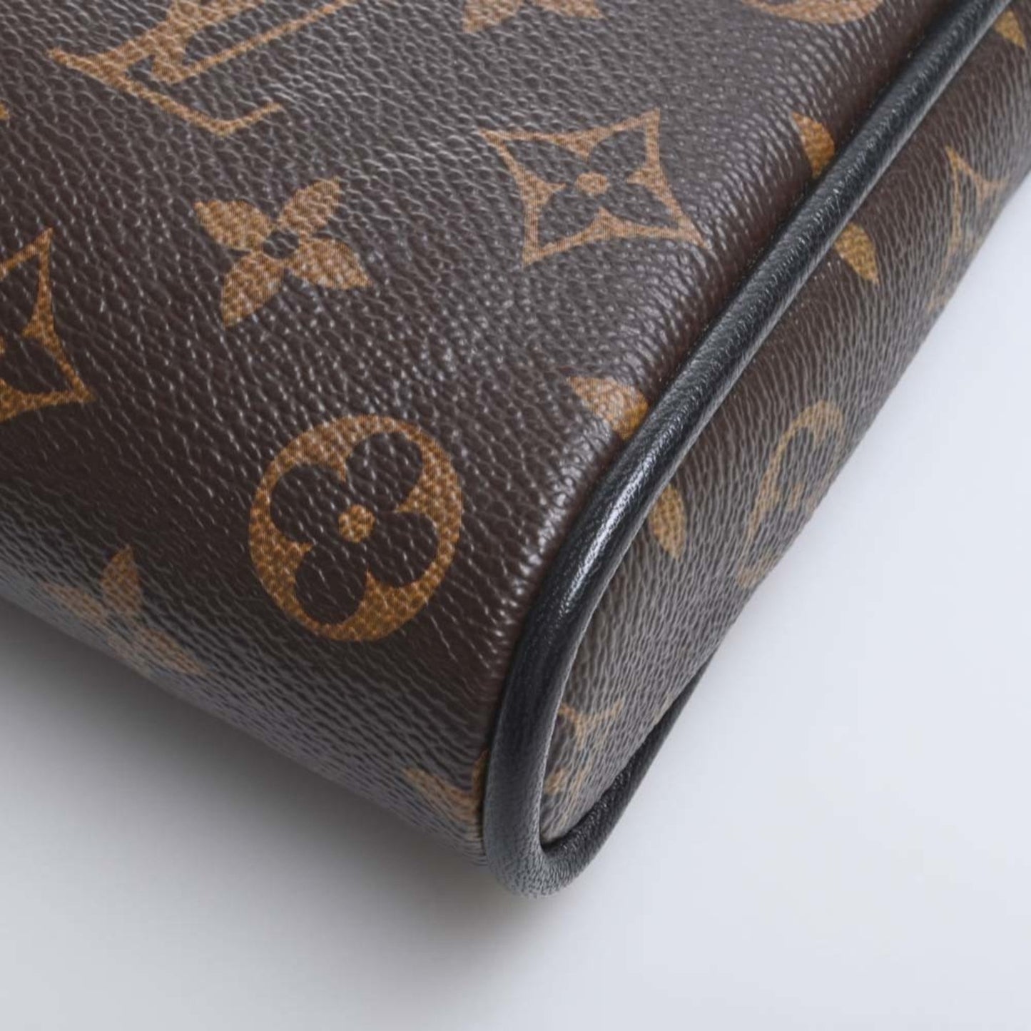 LOUIS VUITTON Monogram Blox Pochette Shoulder Bag M40506 Brown/Black/Blue Women's