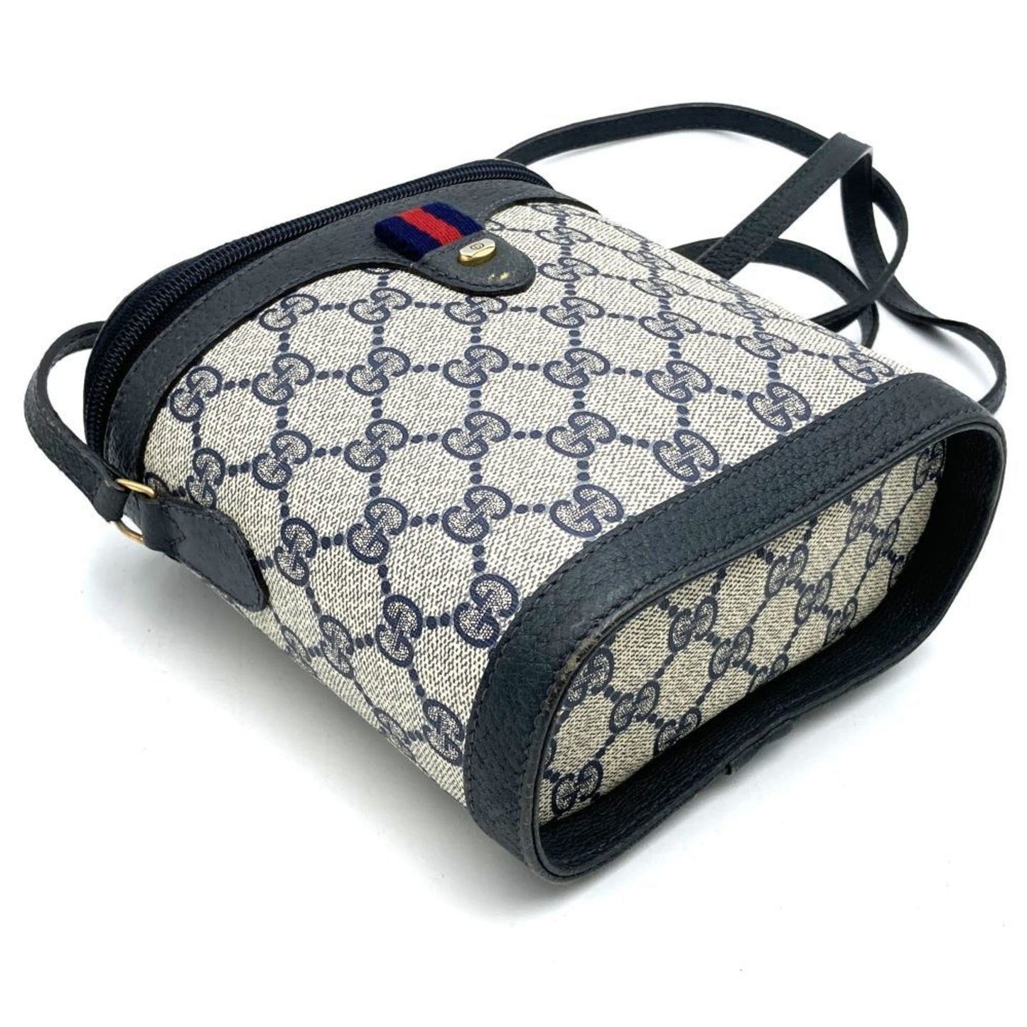 Gucci Navy Gg Supreme Canvas Shoulder Bag