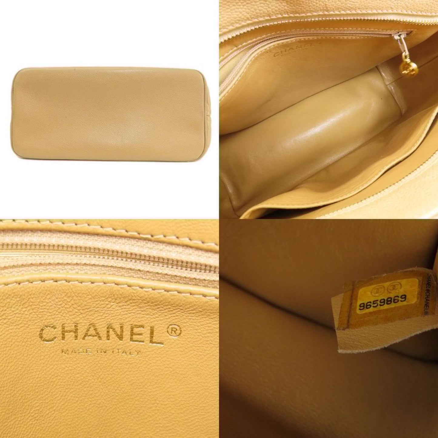 Chanel Reproduction Tote Bag Caviar Skin Women's