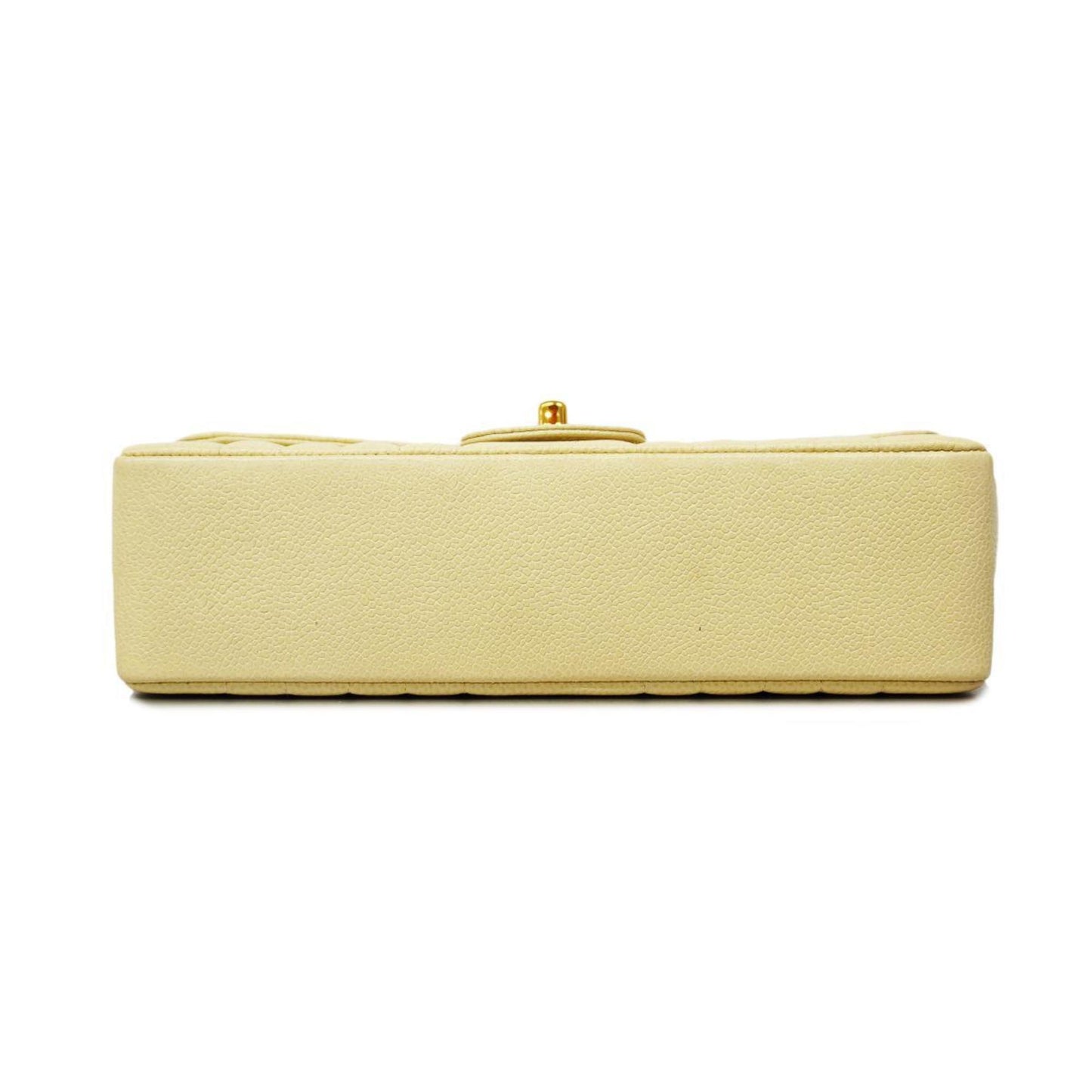 Chanel Shoulder Bag Mademoiselle Chain Caviar Skin White Women's