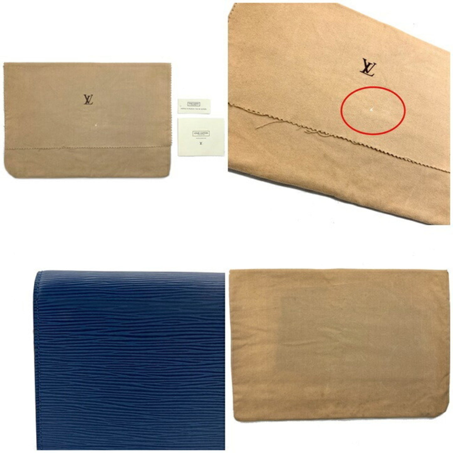 Louis Vuitton Shoulder Bag Arche Blue Toledo Epi M57575 Leather MI0965 LOUIS VUITTON Flap Turn Lock Clutch