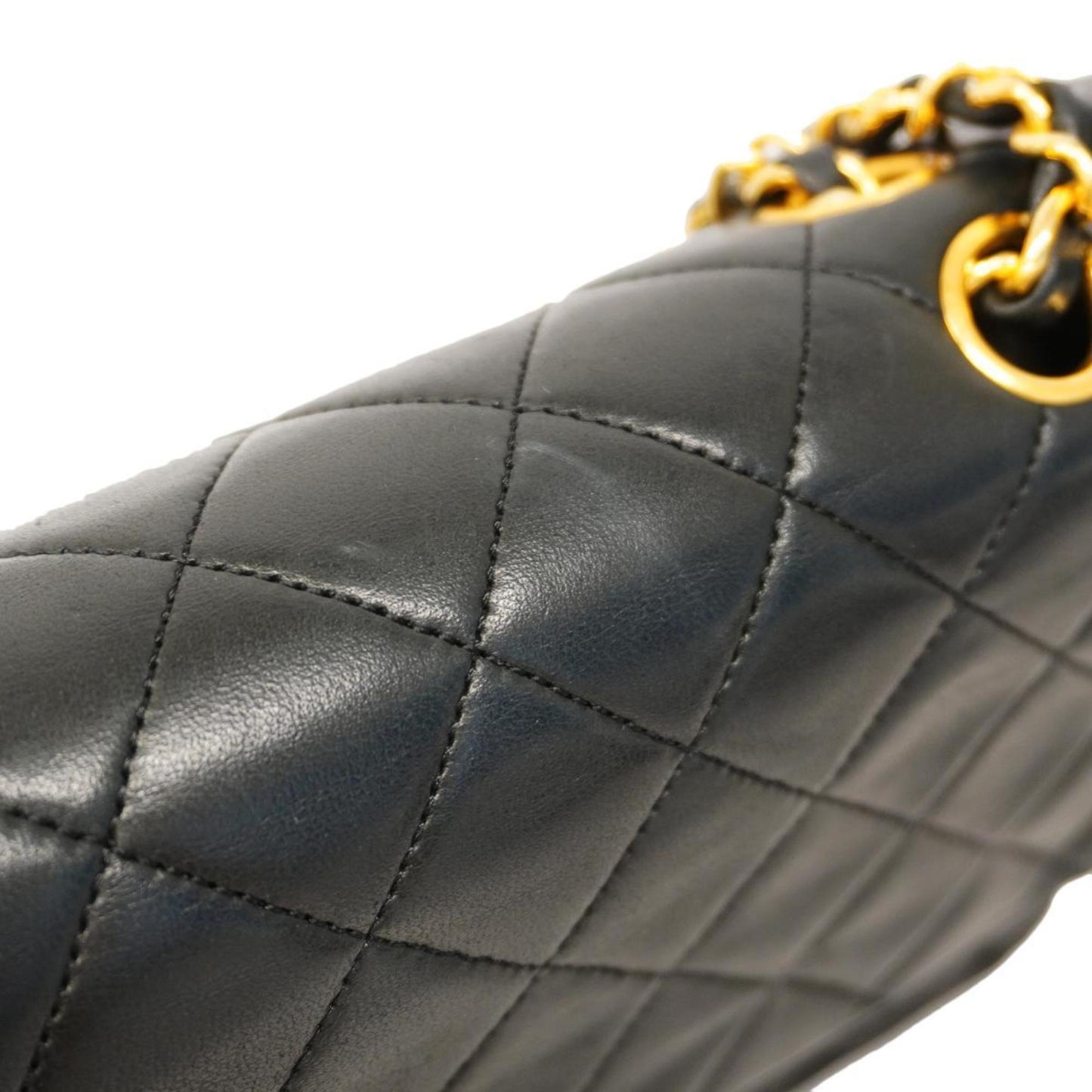 Chanel Shoulder Bag Matelasse W Flap Chain Black Women's