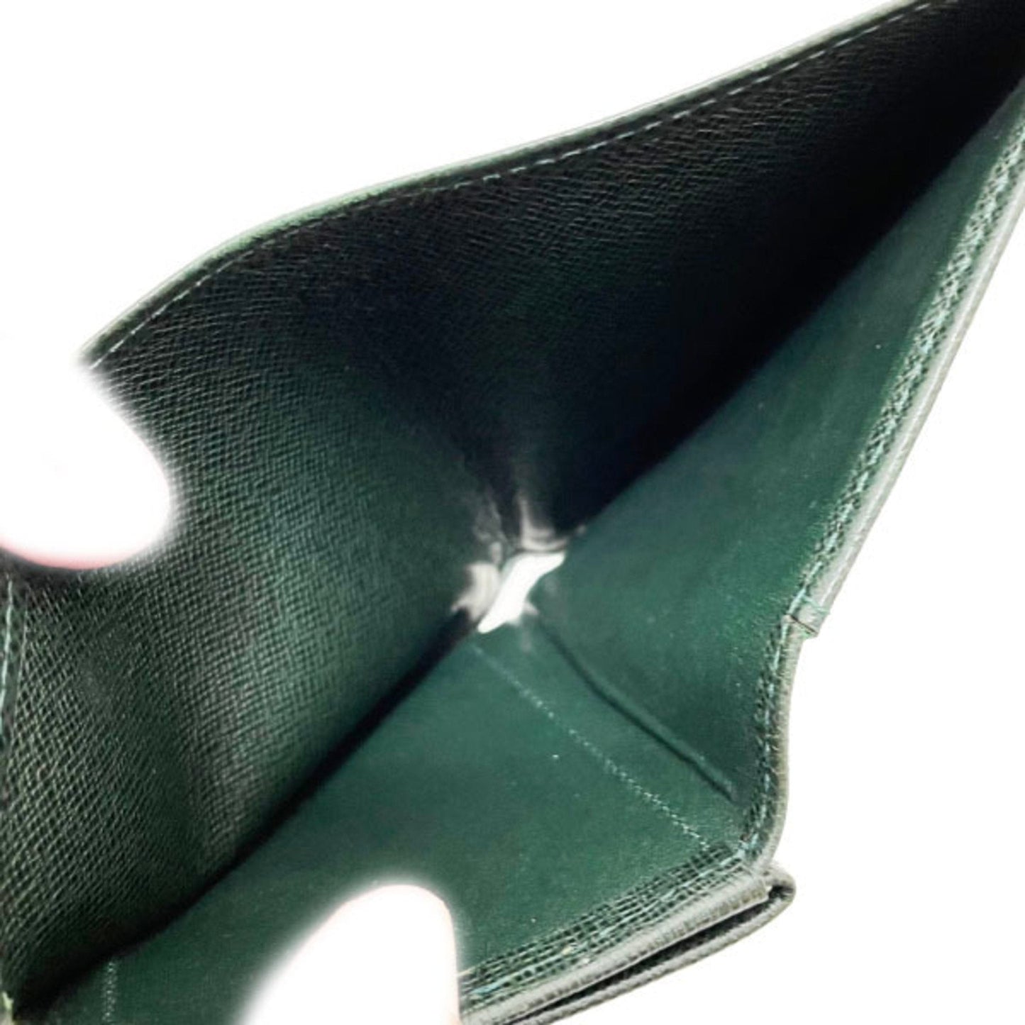 LOUIS VUITTON Wallet Taiga Portobier 3 Cult Credit Leather Epicea Green Dark M30454  Bifold Men's