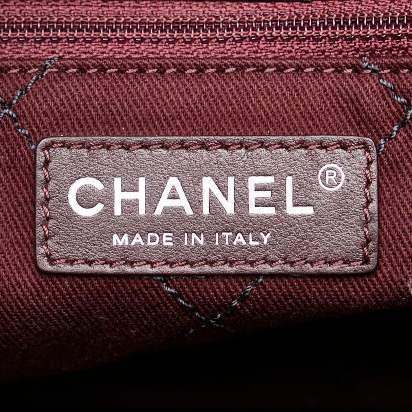 CHANEL Wild Stitch Coco Mark On The Road Tote Bag Shoulder Black Caviar Skin Leather Women's