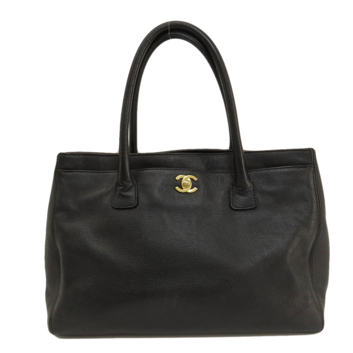 Chanel Coco Mark Tote Bag Leather Women's