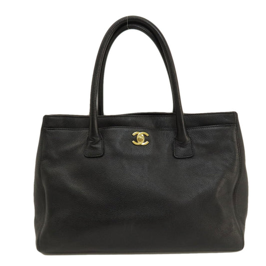 Chanel Coco Mark Tote Bag Leather Women's