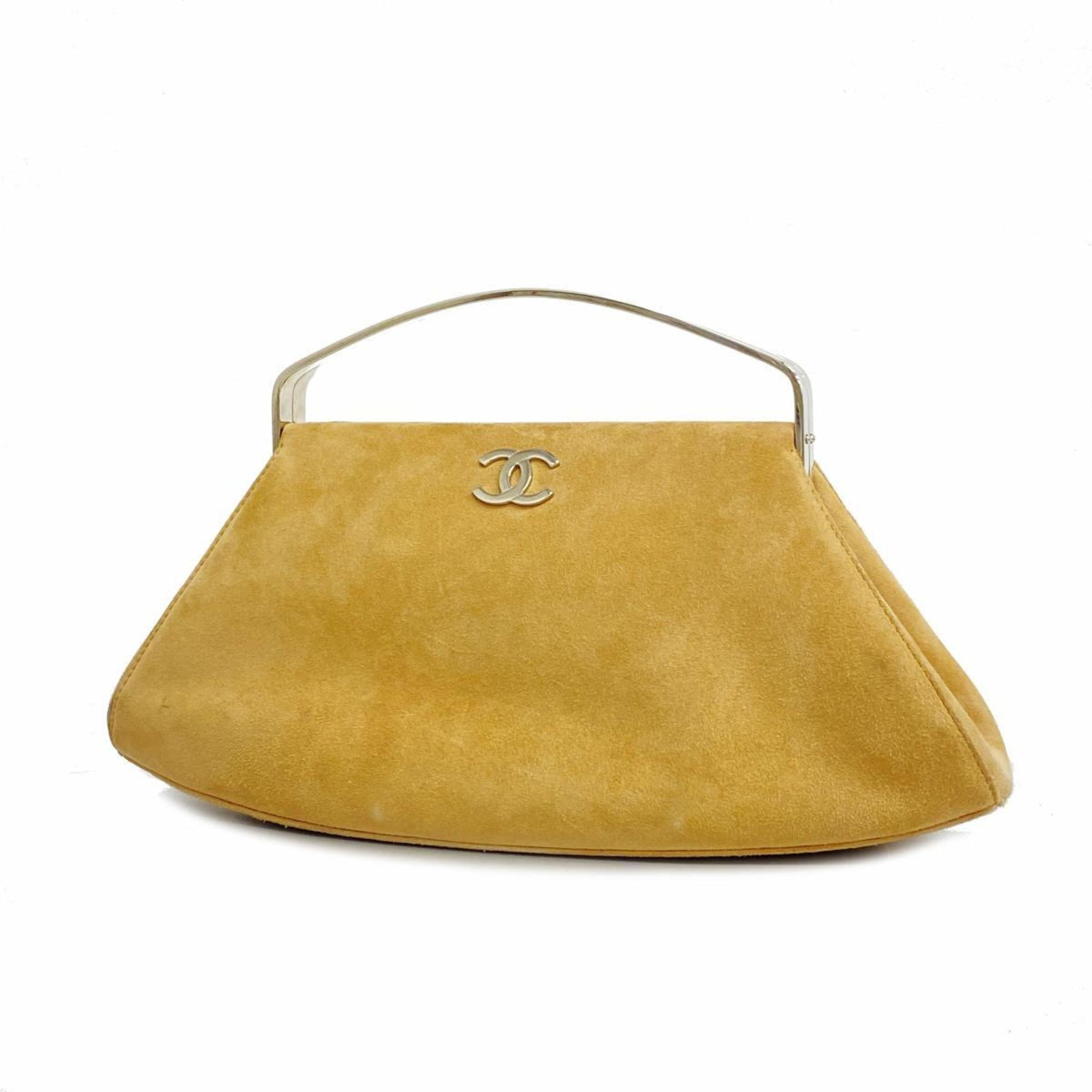 Chanel handbag suede beige ladies