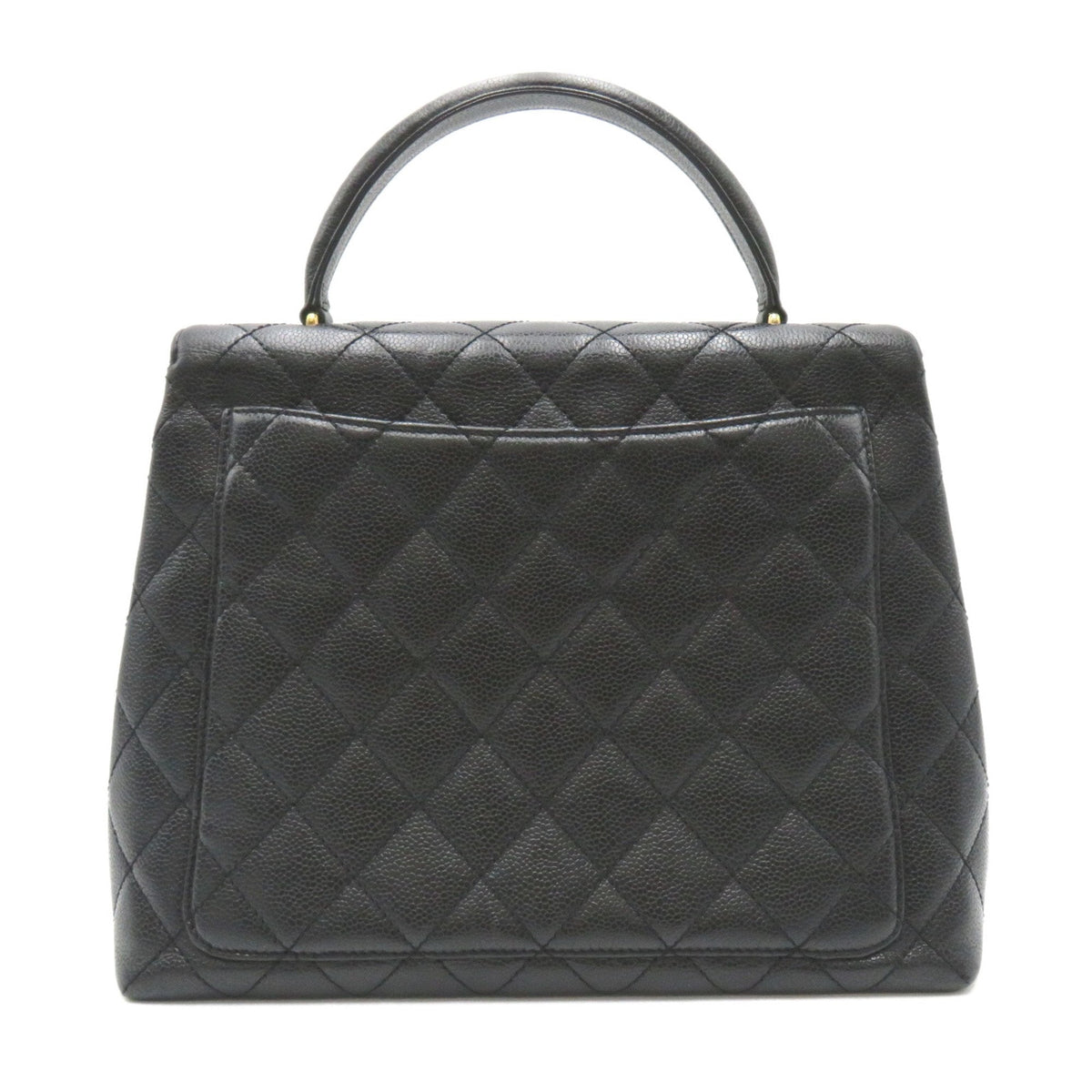 CHANEL Matelasse Handbag Black Caviar Skin (Grained Calf)