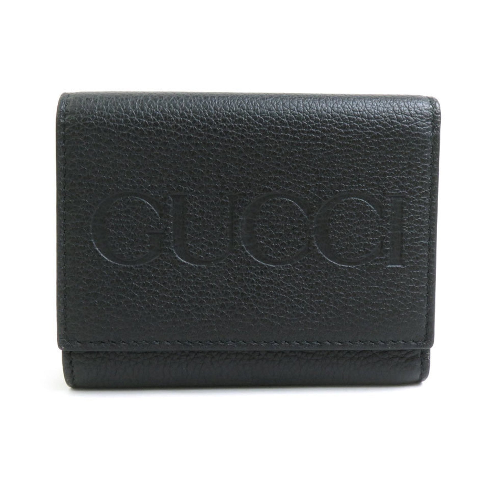 Gucci Black Leather Wallet (Tri-Fold) ()