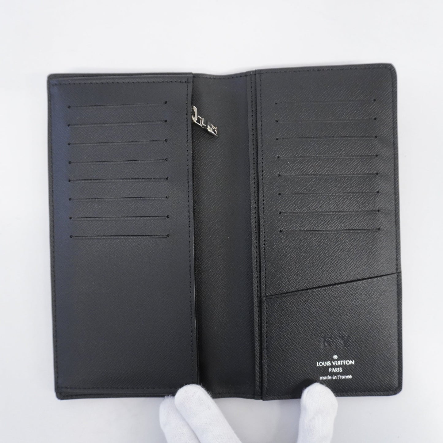 LOUIS VUITTONAuth  Epi Portefeuille Brazza M60622 Long Wallet [bi-fold] Noir