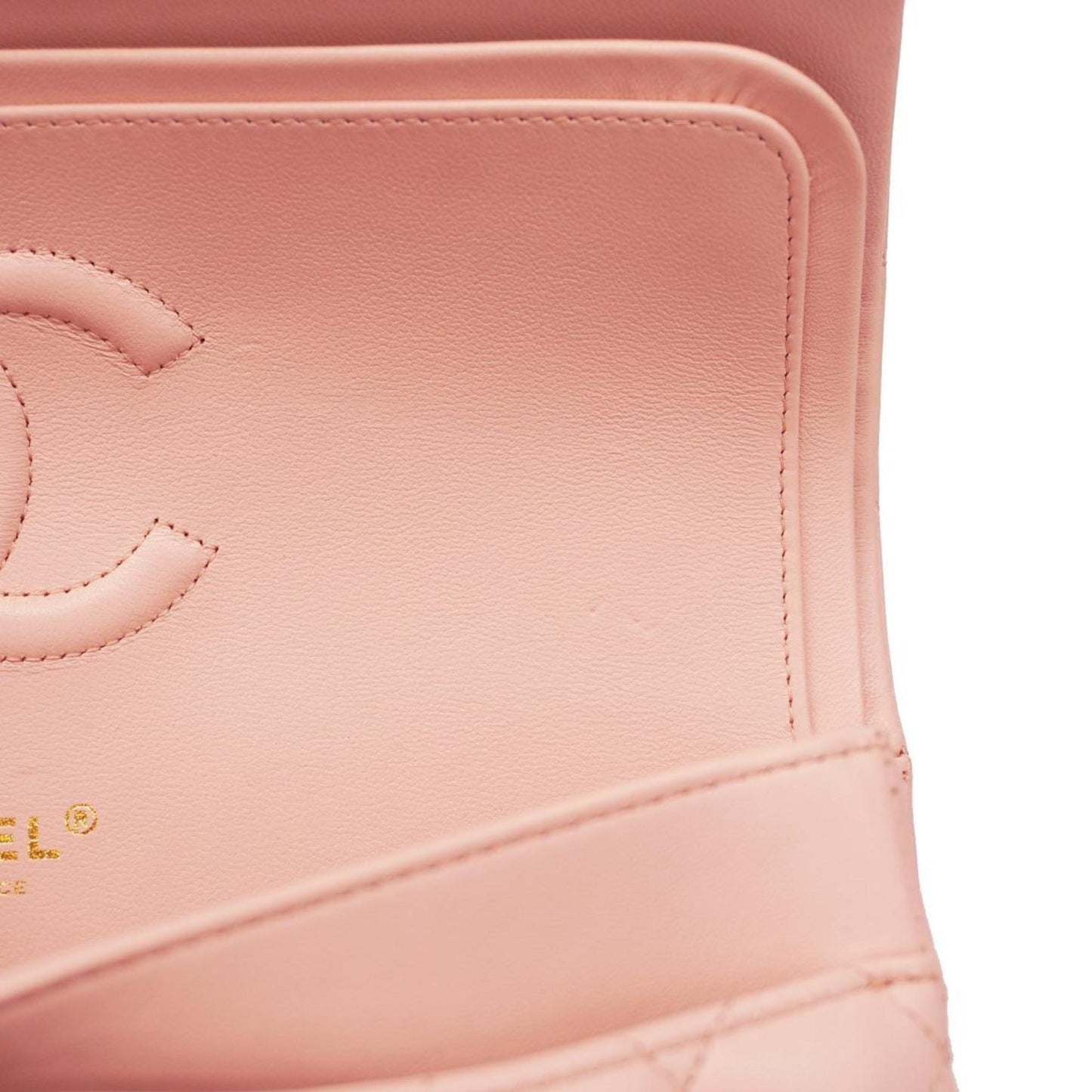 Chanel Shoulder Bag Matelasse W Flap Chain Lambskin Pink Champagne Women's