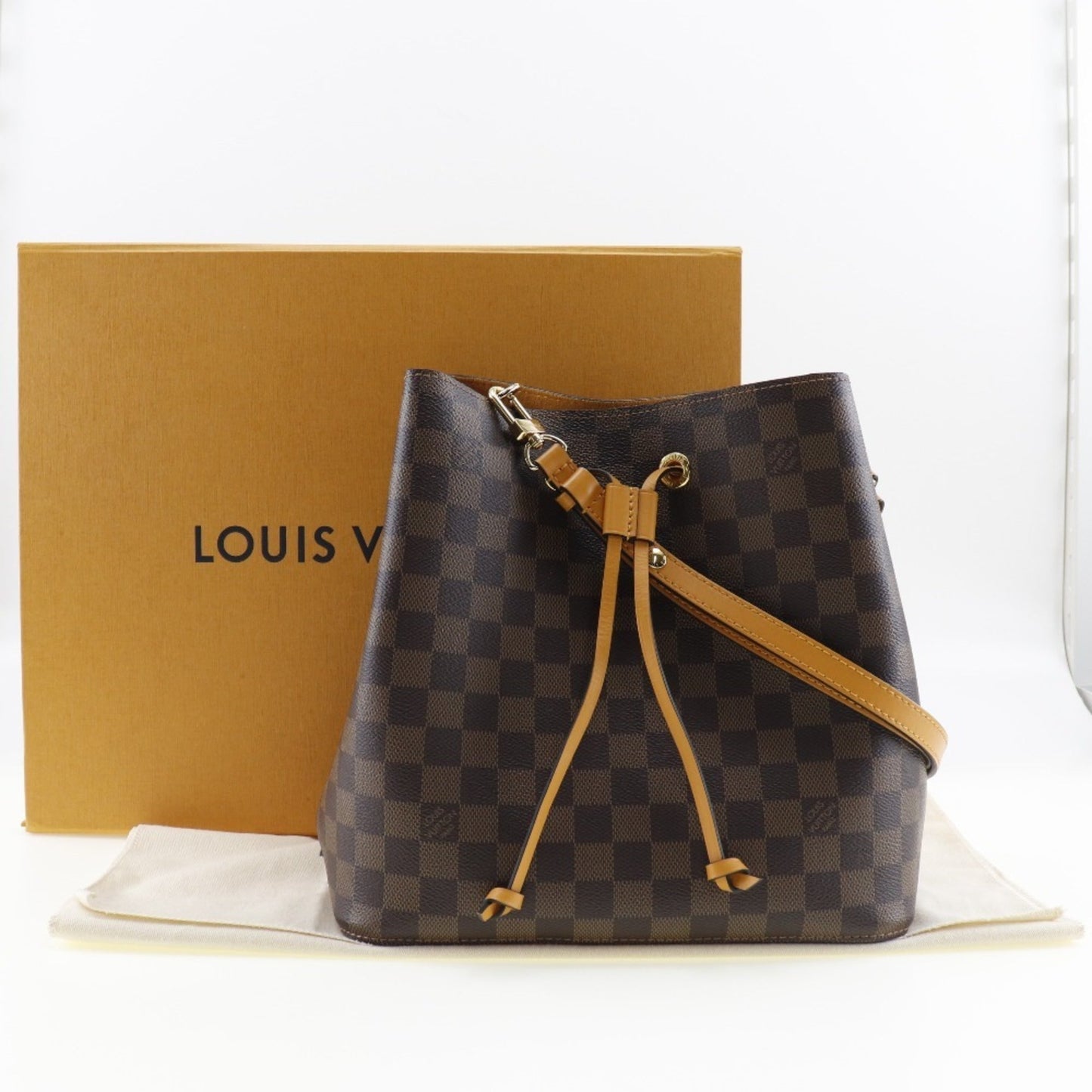 LOUIS VUITTON Neonoe N40213 Damier Canvas Brown Women's Shoulder Bag