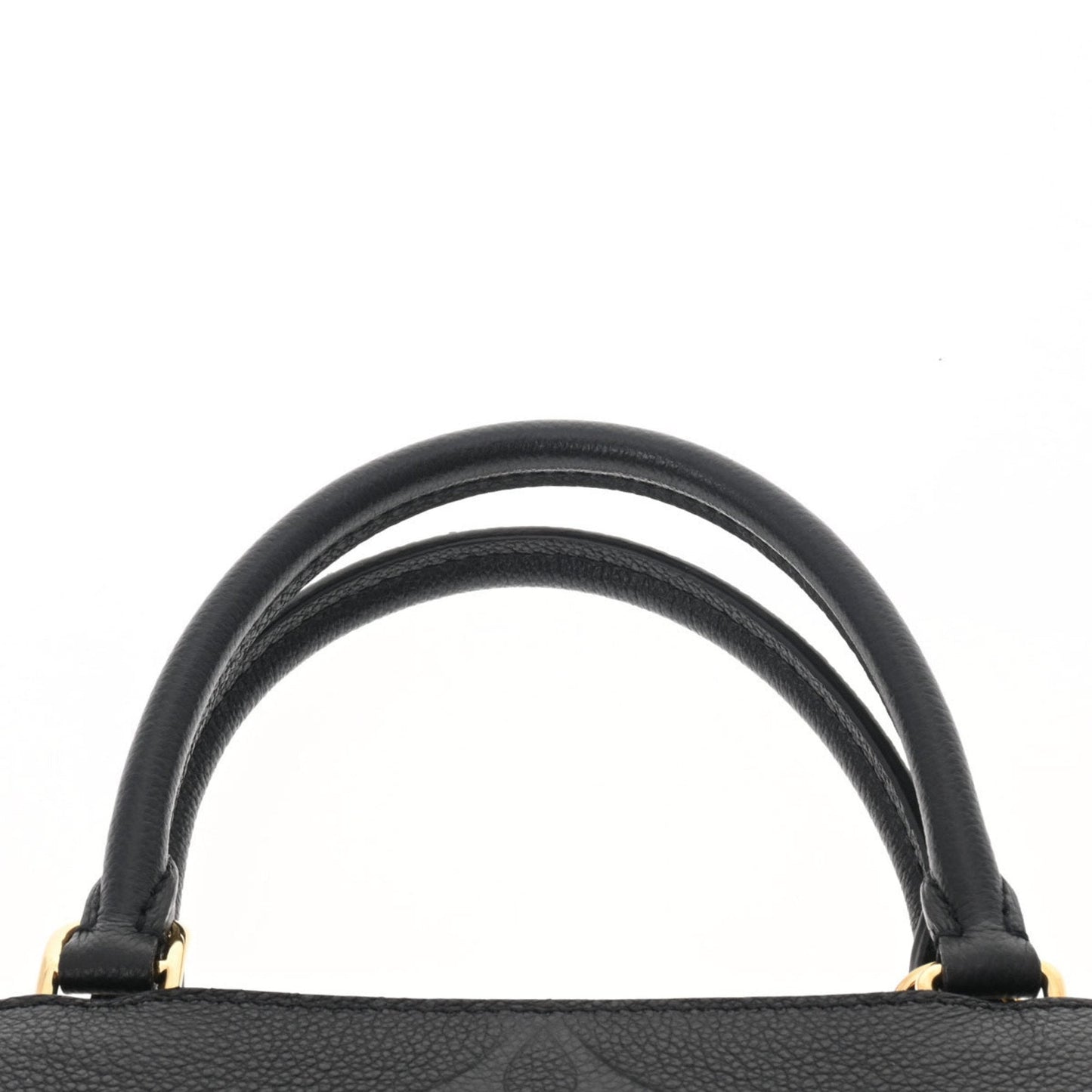 LOUIS VUITTON Monogram Implant Grand Palais MM Black M45811 Women's Leather Bag