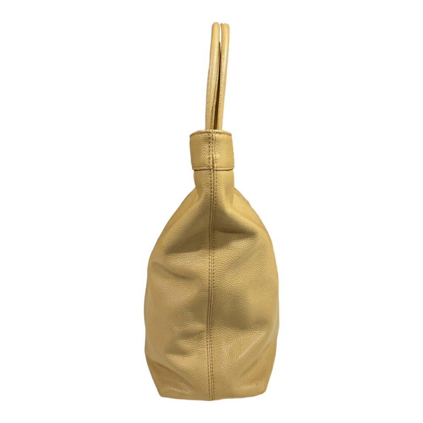 CHANEL Tote Bag Caviar Skin Beige Women's