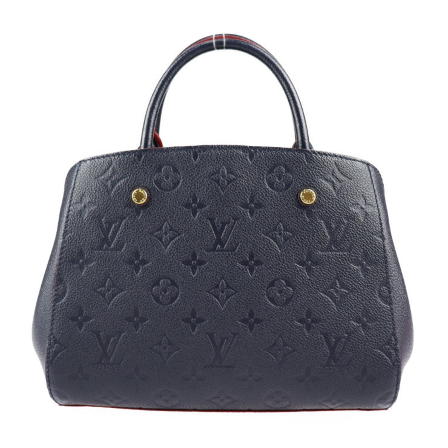 LOUIS VUITTON Montaigne BB Handbag M42747 Monogram Implant Marine Rouge Gold Hardware 2WAY Shoulder Bag