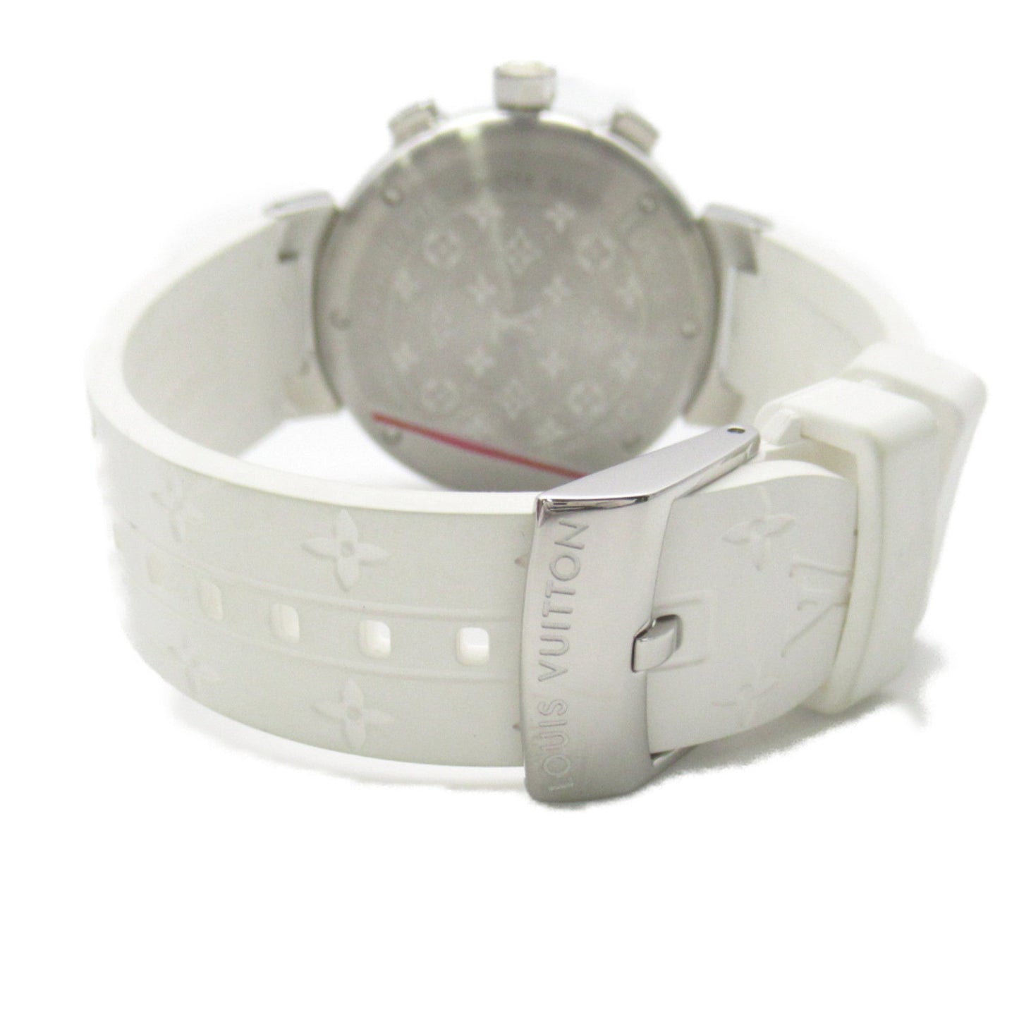 LOUIS VUITTON Tambour Chrono Lovely Cup 12P Diamond/Lug Diamond Wrist Watch Wrist Watch Q132H Quartz White White shell Q132H