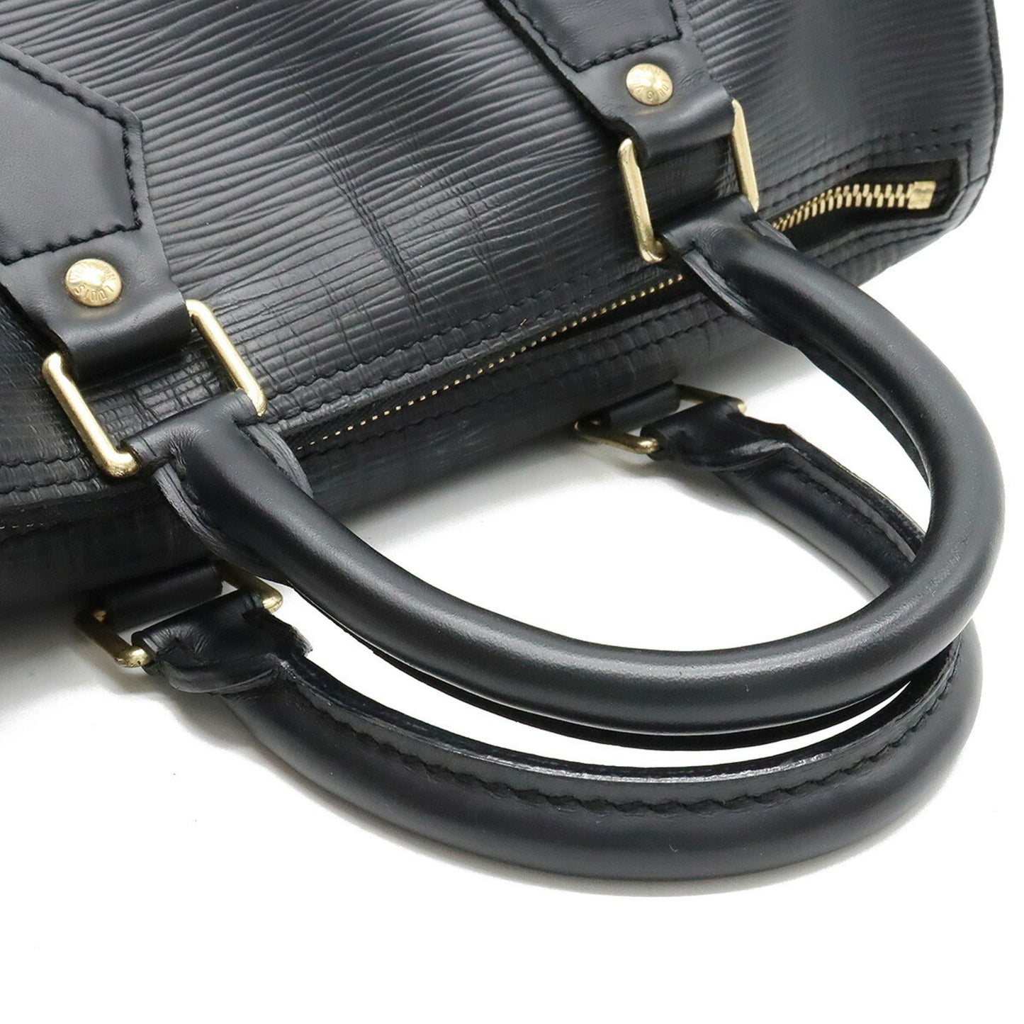 LOUIS VUITTON Epi Speedy 25 Handbag Boston Bag Soft Leather Noir Black M59232