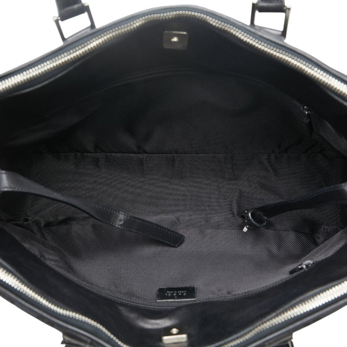 Gucci Black Canvas Leather Shoulder Bag Tote Bag