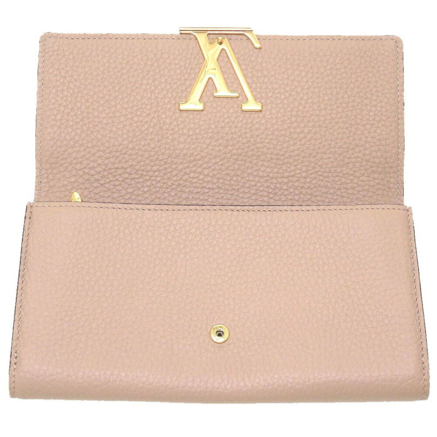 LOUIS VUITTON Portefeuil Capucines Taurillon Leather Galle M61249 IC Tag Long Wallet Beige