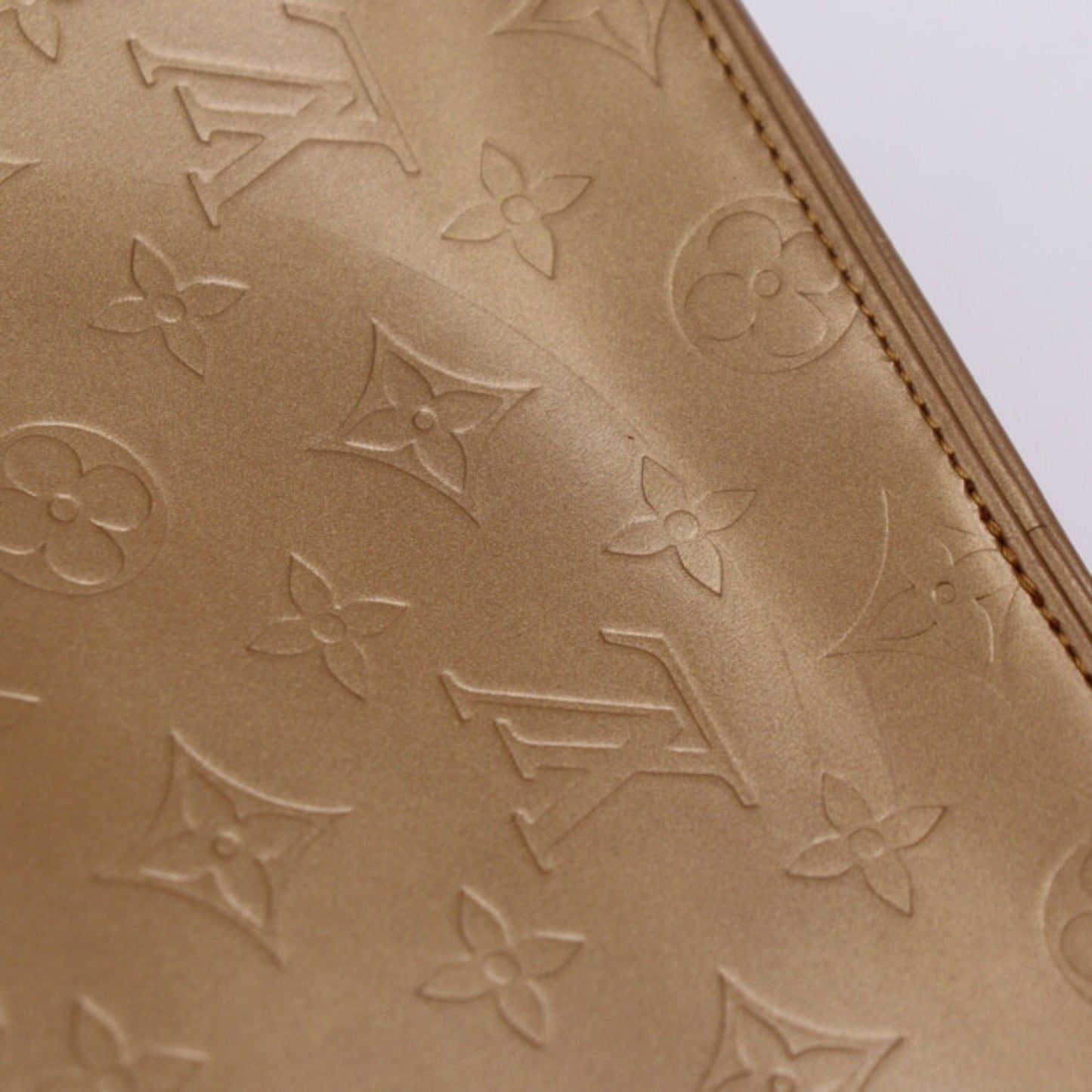 LOUIS VUITTON Stockton Handbag M55117 Monogram Matt Umbre Gold Series Silver Hardware Shoulder Bag Tote