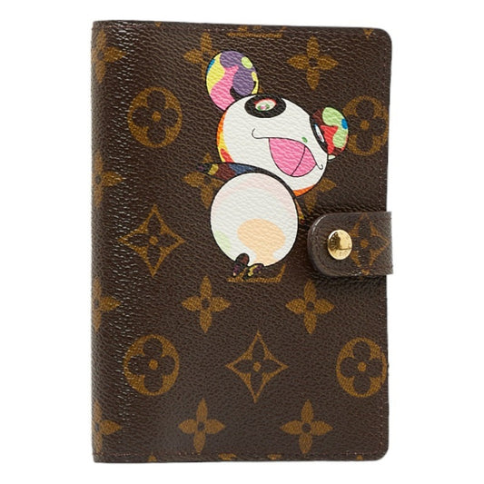 LOUIS VUITTON Monogram Agenda PM x Takashi Murakami Notebook Cover R20011 Brown PVC Leather Ladies
