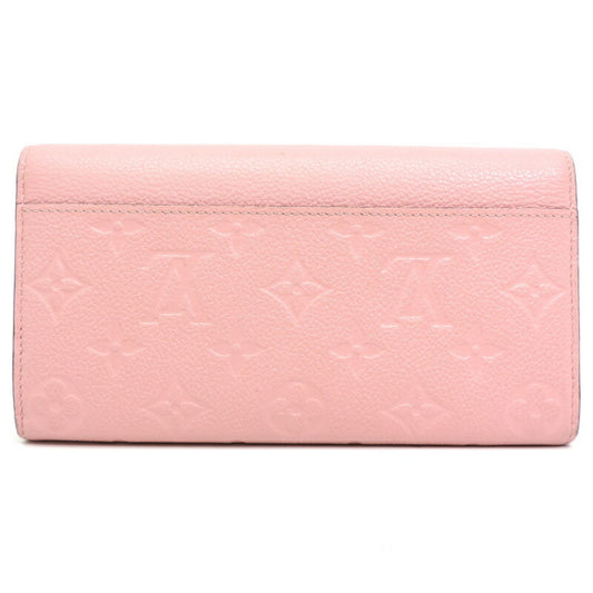 LOUIS VUITTON Portefeuille Sarah Women's Long Wallet M64082 Monogram Empreinte Rose Poudre/Pink