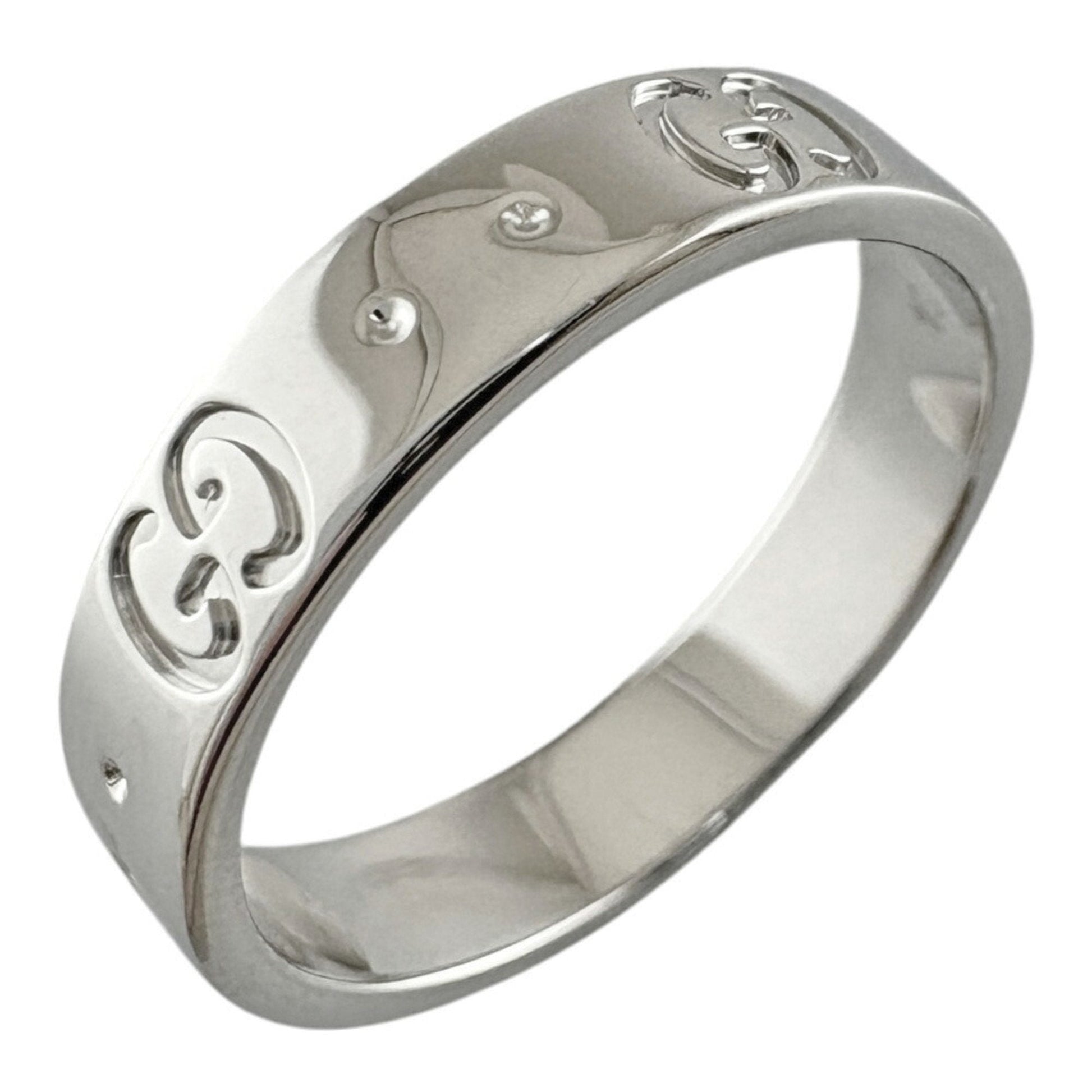 Gucci Silver White Gold (18K) Band Ring ()