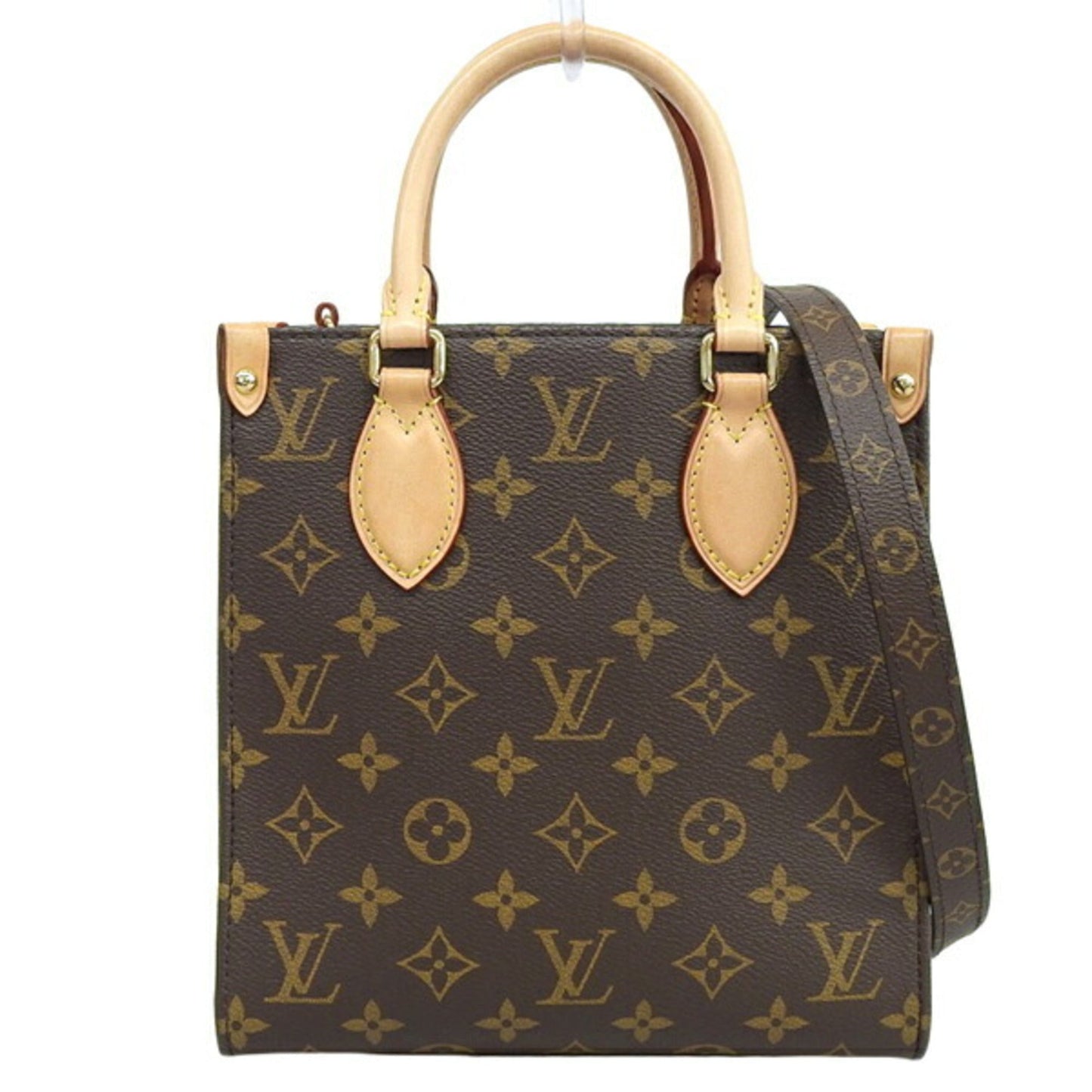 LOUIS VUITTON Monogram Sac Pla BB Handbag M46265 Brown Women's
