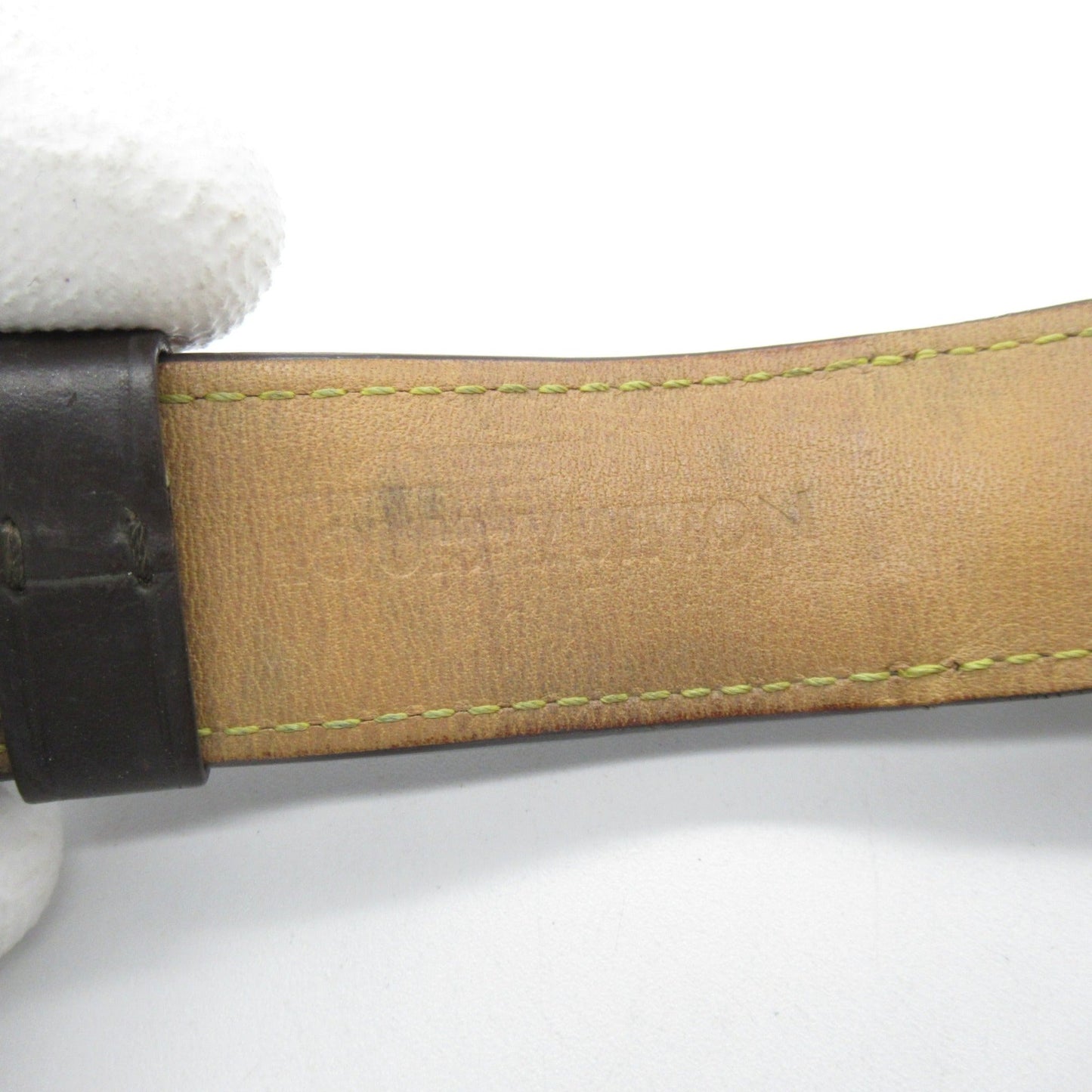 LOUIS VUITTON Tambour Wrist Watch Watch Wrist Watch Q1211 Quartz Brown Stainless Steel Leather belt Q1211