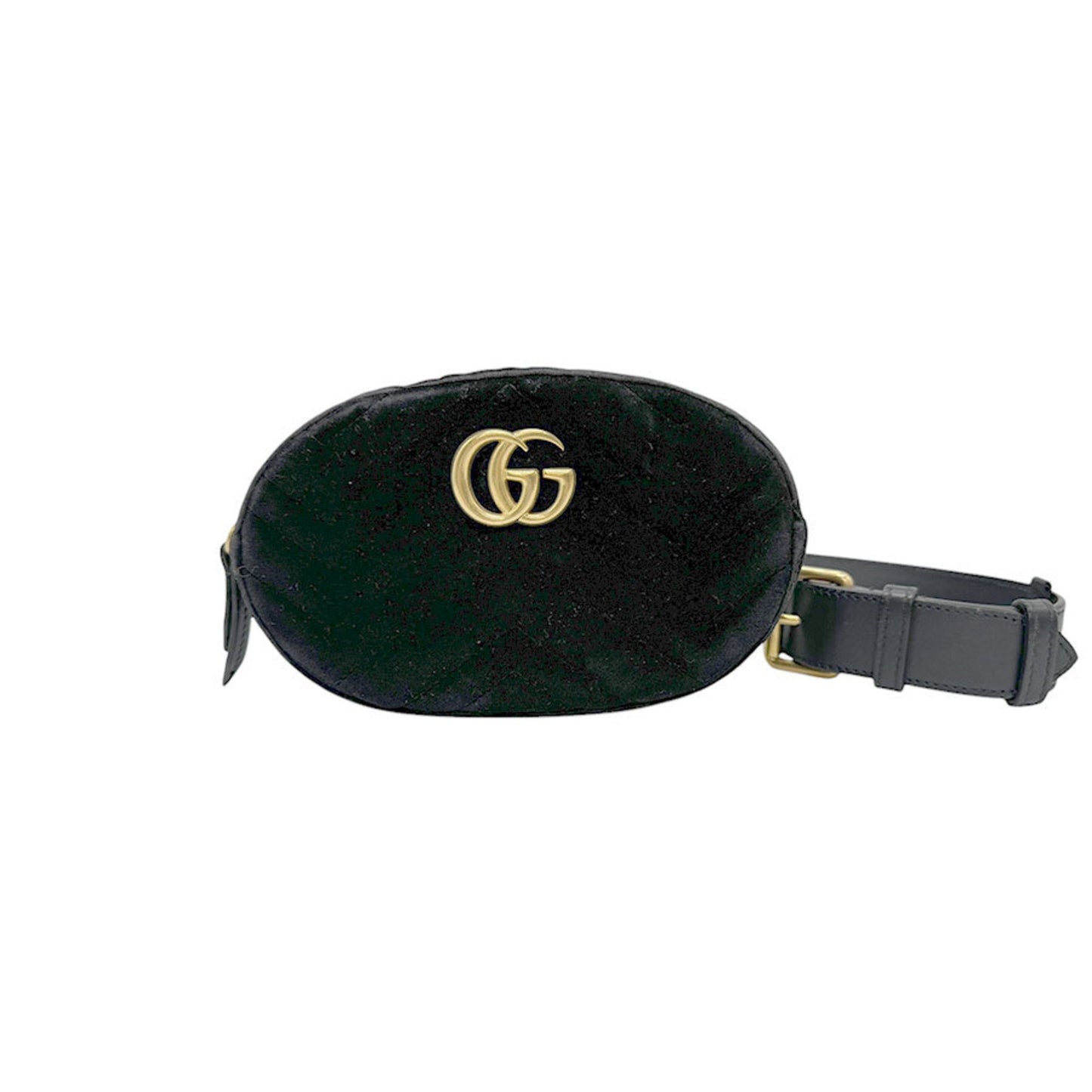 Gucci Black Leather Fanny Pack Sling Bag ()