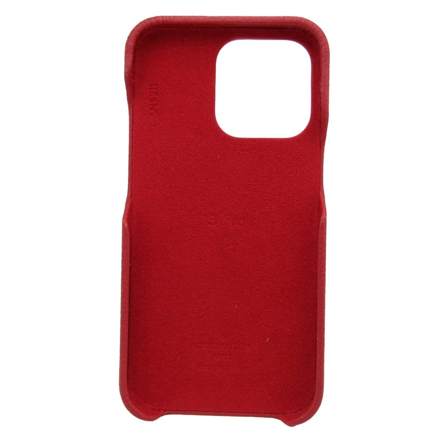 LOUIS VUITTON Monogram Leather Phone Bumper Monogram,Red Color iPhone BUMPER 13 PRO M81343
