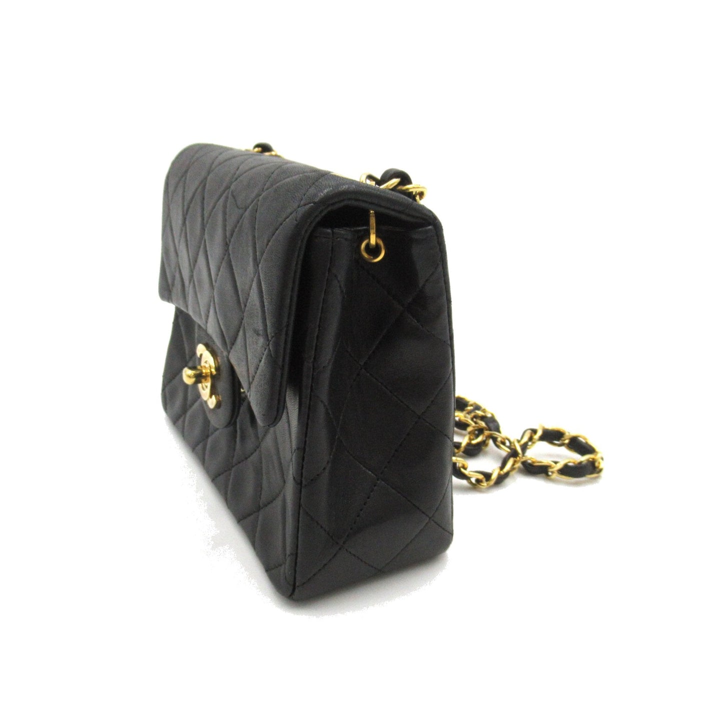CHANEL Mini Materasse Chain Shoulder Black Lambskin (sheep leather)