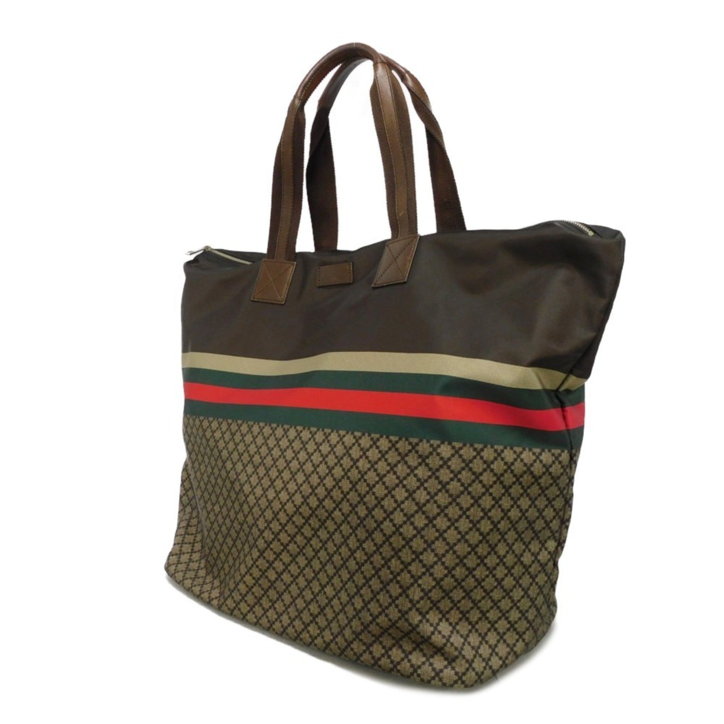 Gucci Brown Nylon Tote Bag