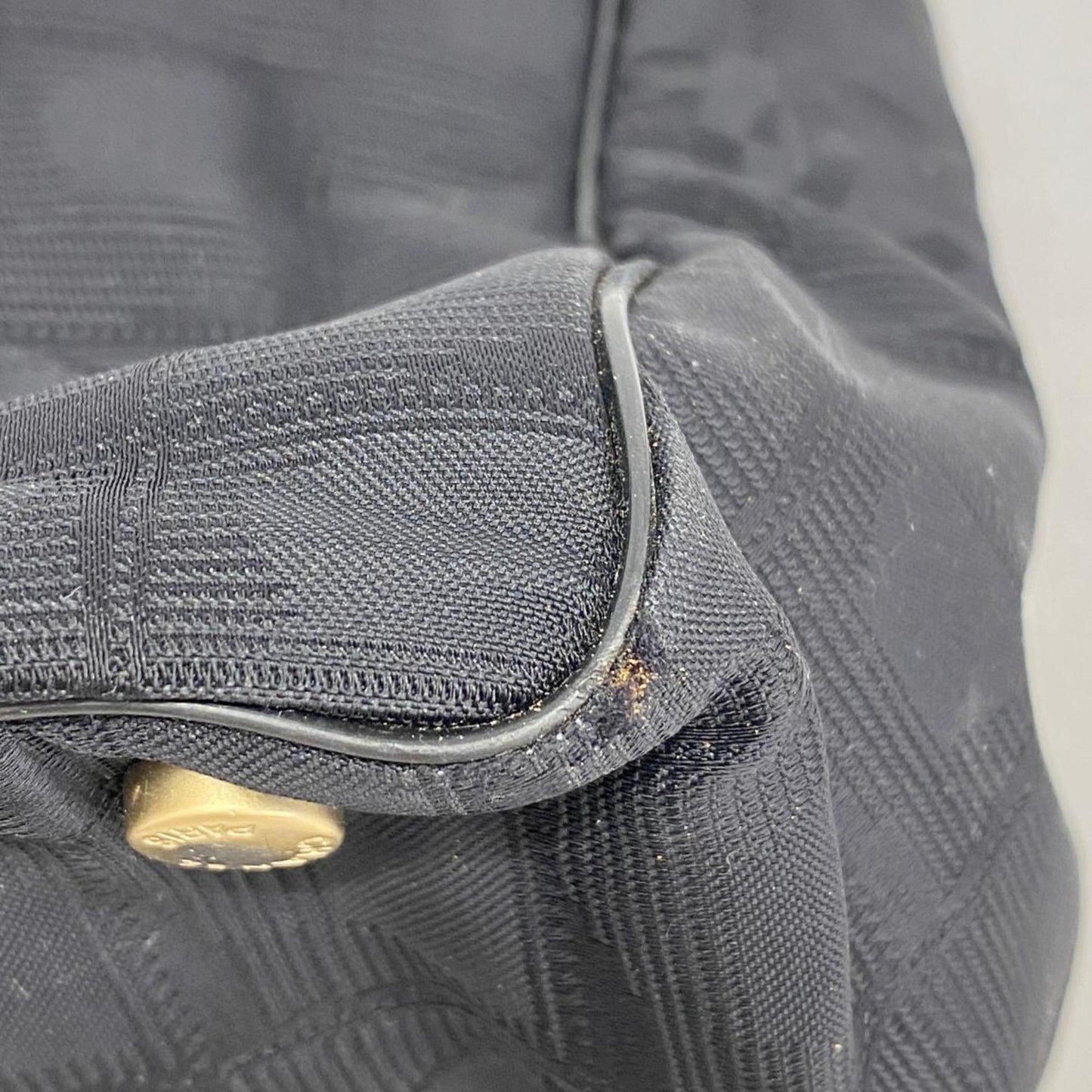 Chanel Tote Bag New Travel Nylon Black Champagne Women's