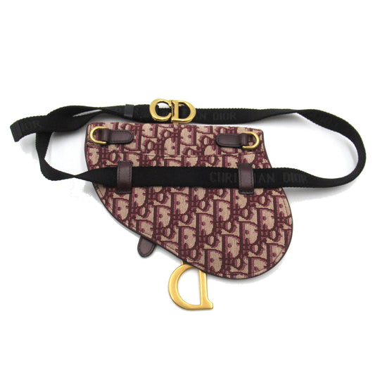 Dior Mini saddle bag Bordeaux system canvas