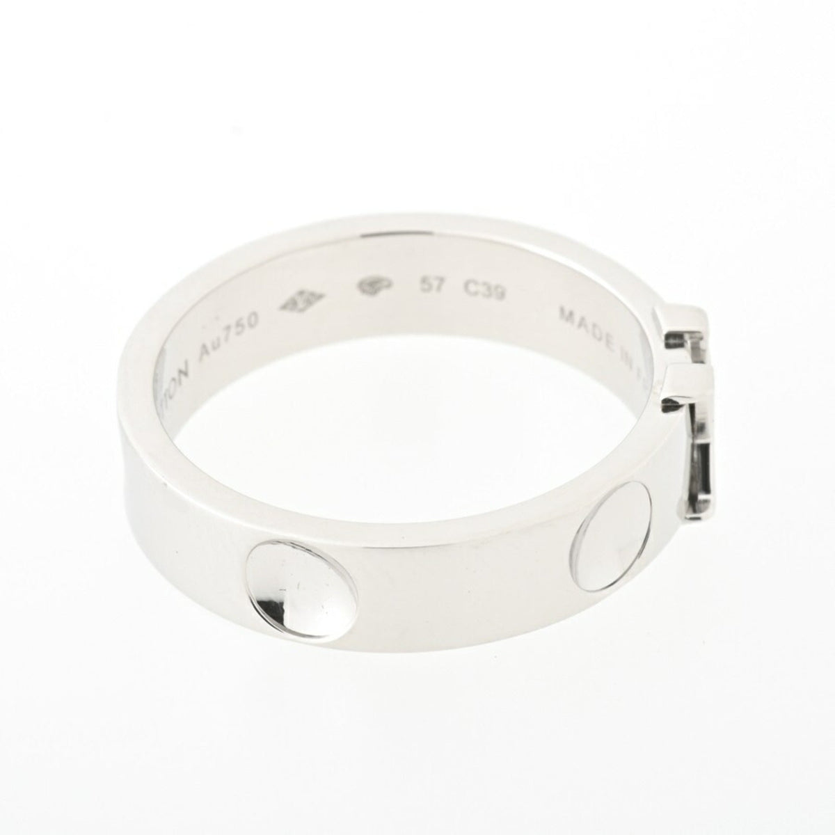 LOUIS VUITTON Ring Bergen Preinte LV Q9K97K White Gold