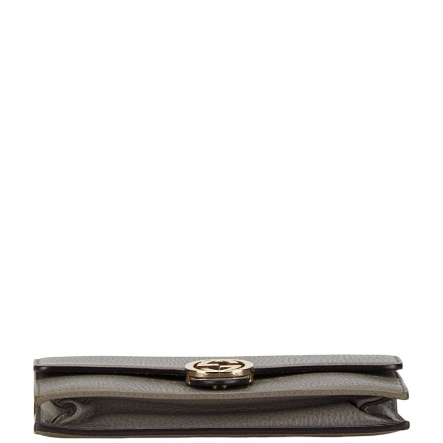 Gucci Gray Leather Chain/Shoulder Wallet